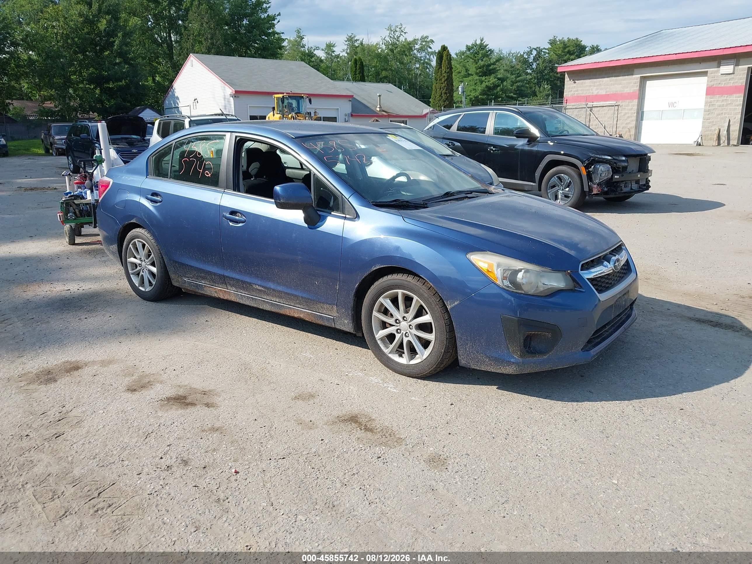2012 Subaru Impreza 2.0i Premium Синий vin: JF1GJAC69CH019319