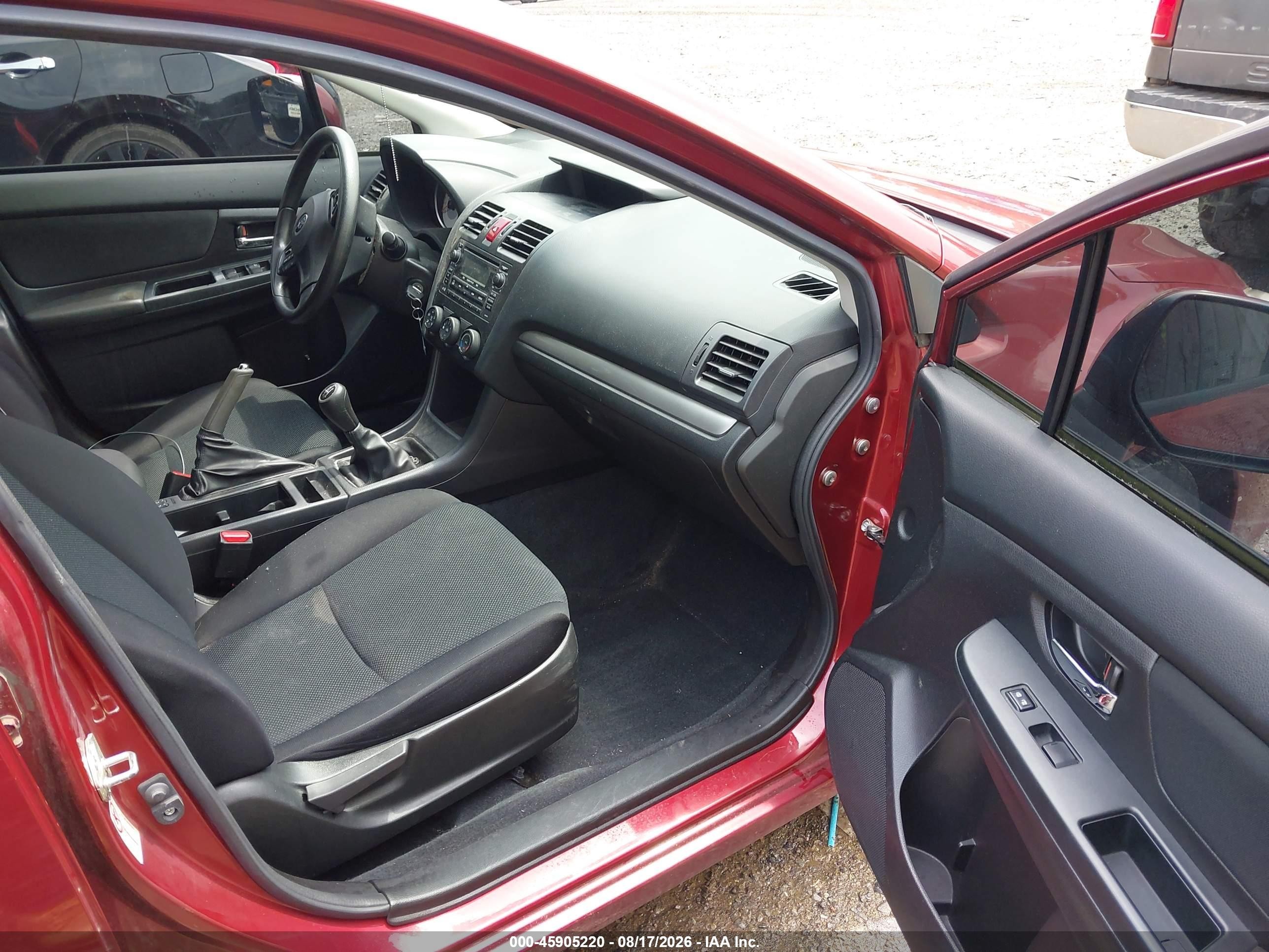 2013 Subaru Impreza 2.0i Premium Red vin: JF1GJAC69DG031297