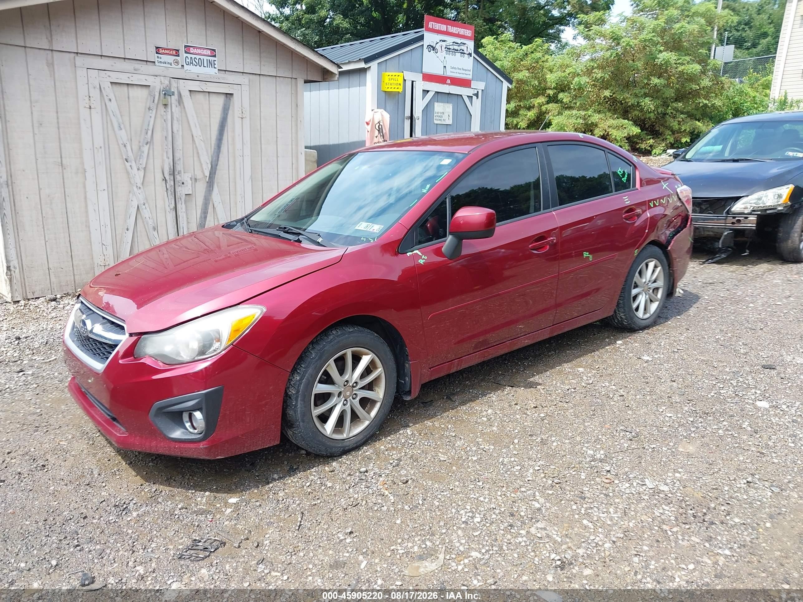2013 Subaru Impreza 2.0i Premium Red vin: JF1GJAC69DG031297