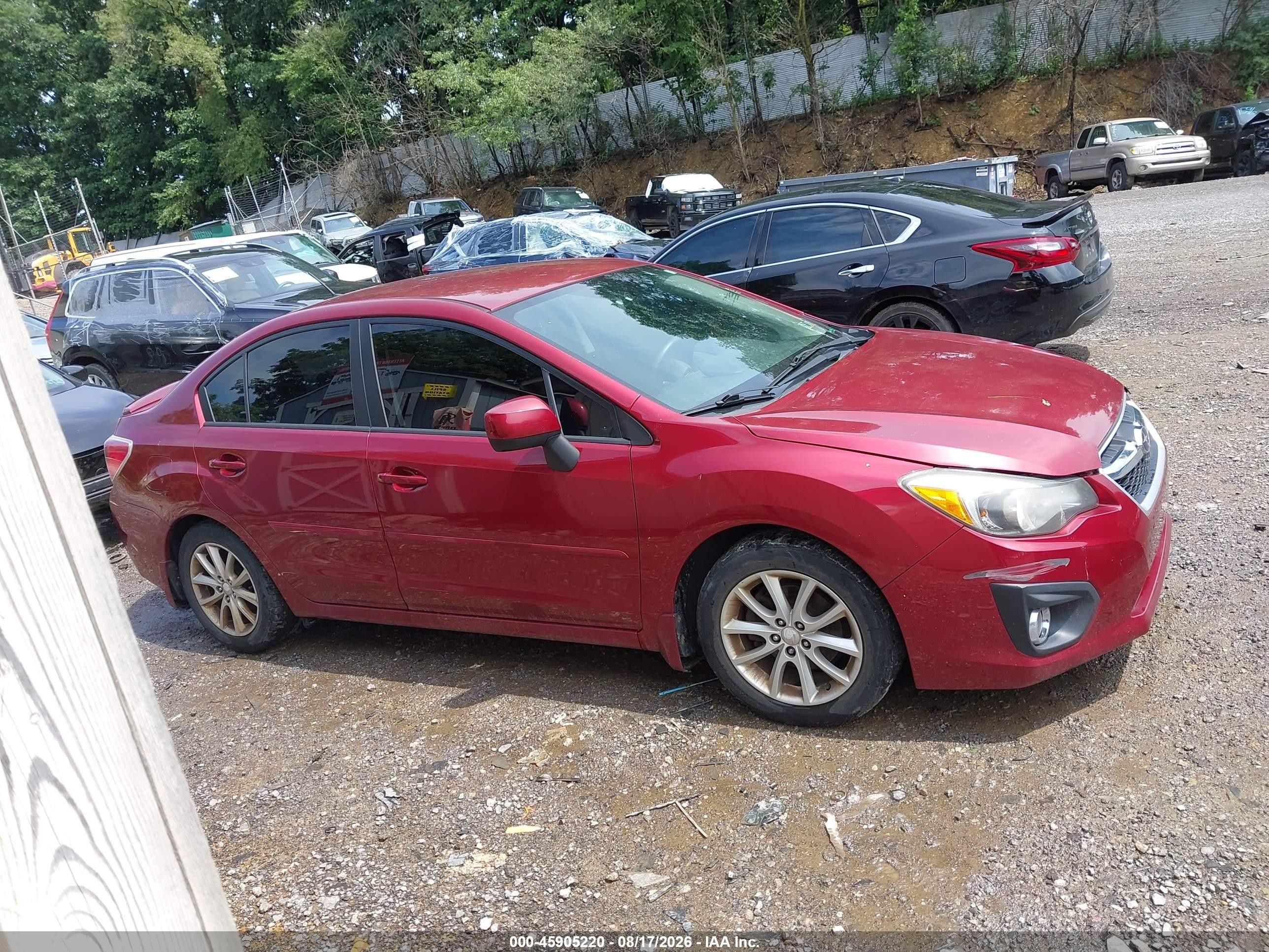 2013 Subaru Impreza 2.0i Premium Red vin: JF1GJAC69DG031297