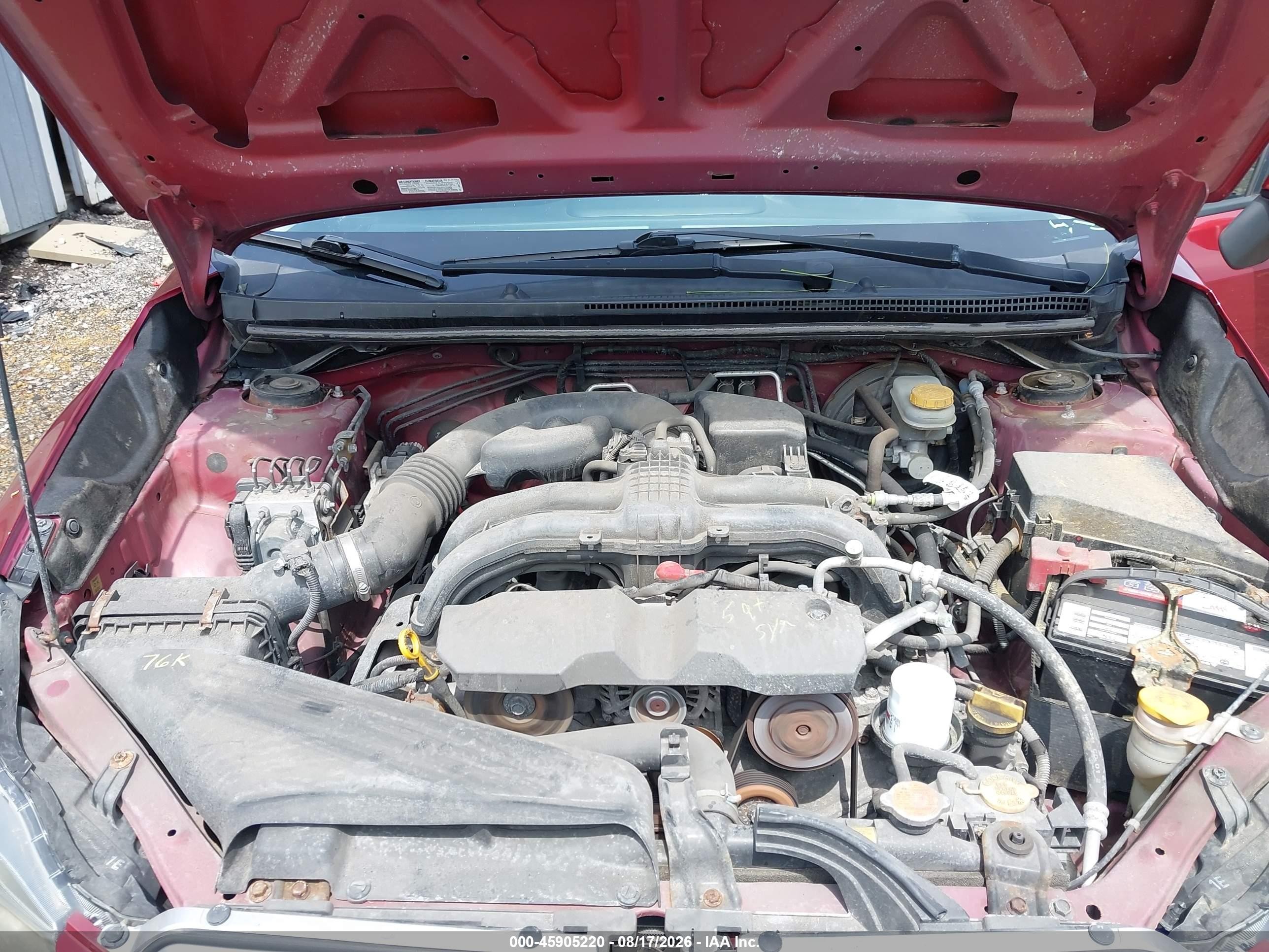 2013 Subaru Impreza 2.0i Premium Red vin: JF1GJAC69DG031297
