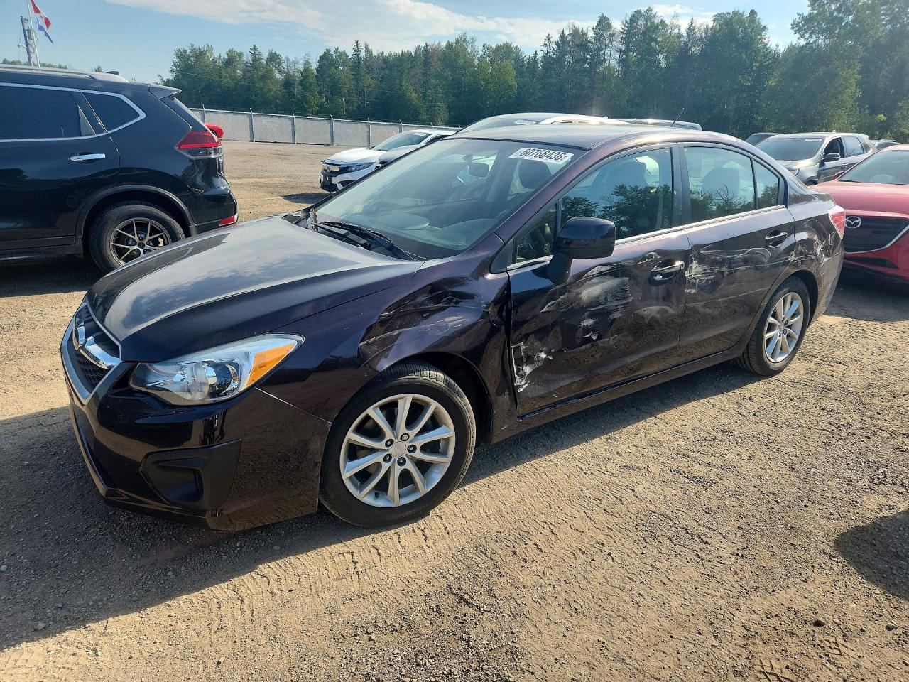 2013 Subaru Impreza Premium Purple vin: JF1GJAC69DH015398