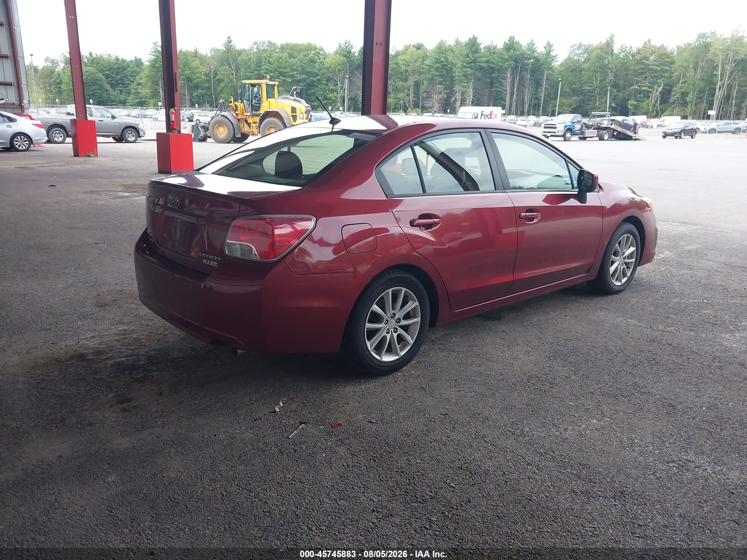 2014 Subaru Impreza 2.0i Premium Red vin: JF1GJAC69EH013488