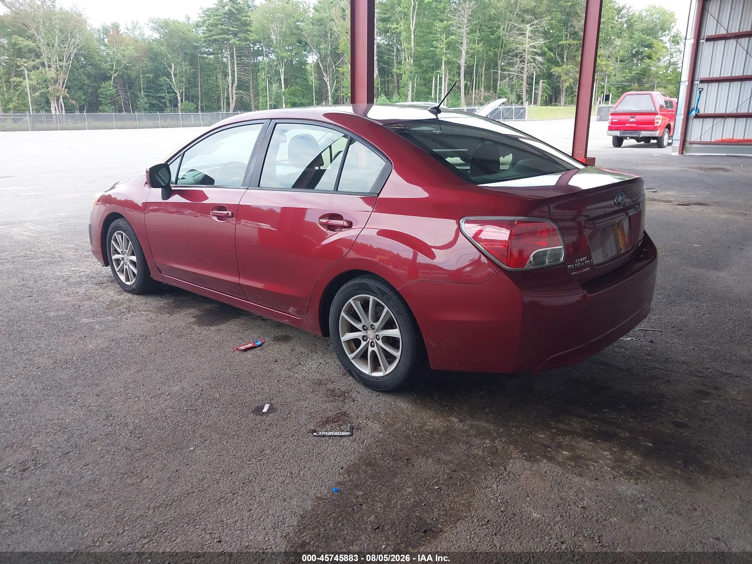 2014 Subaru Impreza 2.0i Premium Red vin: JF1GJAC69EH013488
