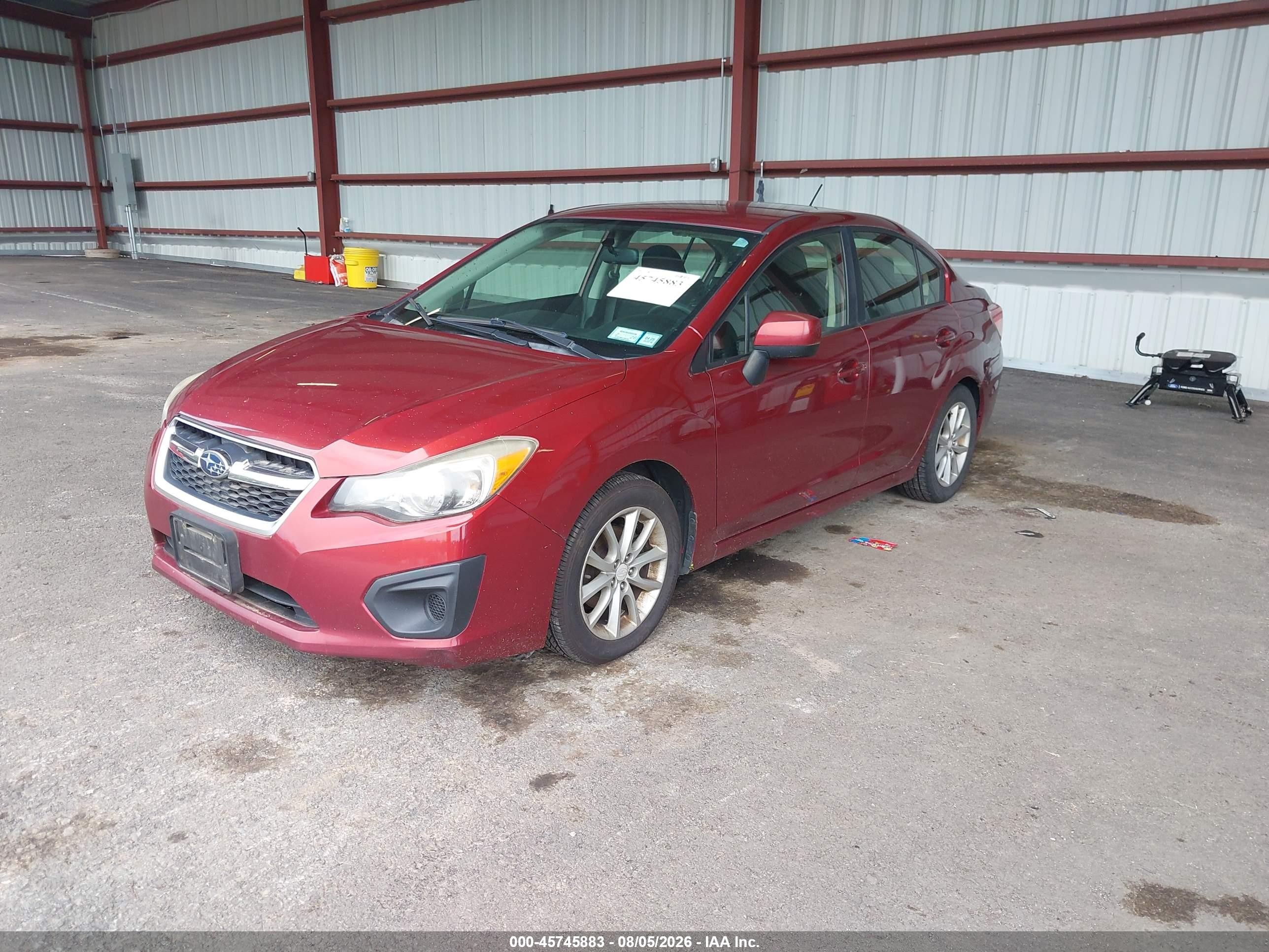 2014 Subaru Impreza 2.0i Premium Red vin: JF1GJAC69EH013488
