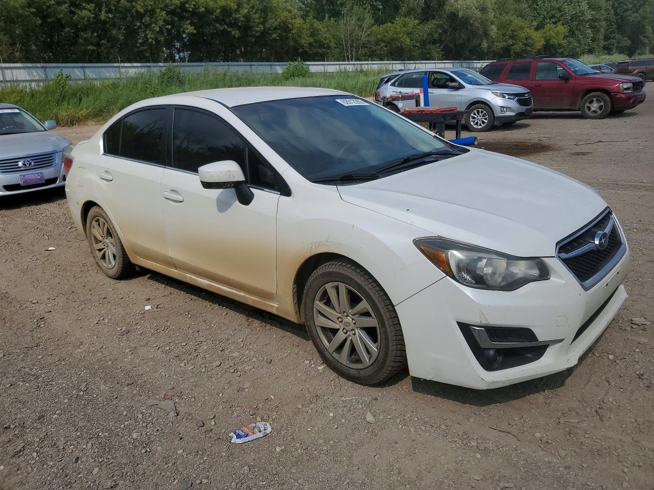 2015 Subaru Impreza Premium White vin: JF1GJAC69FH004758