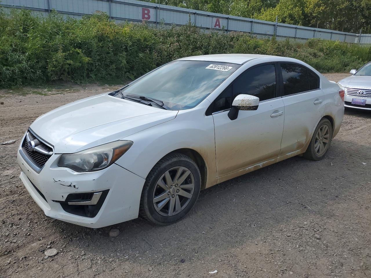 2015 Subaru Impreza Premium Белый vin: JF1GJAC69FH004758