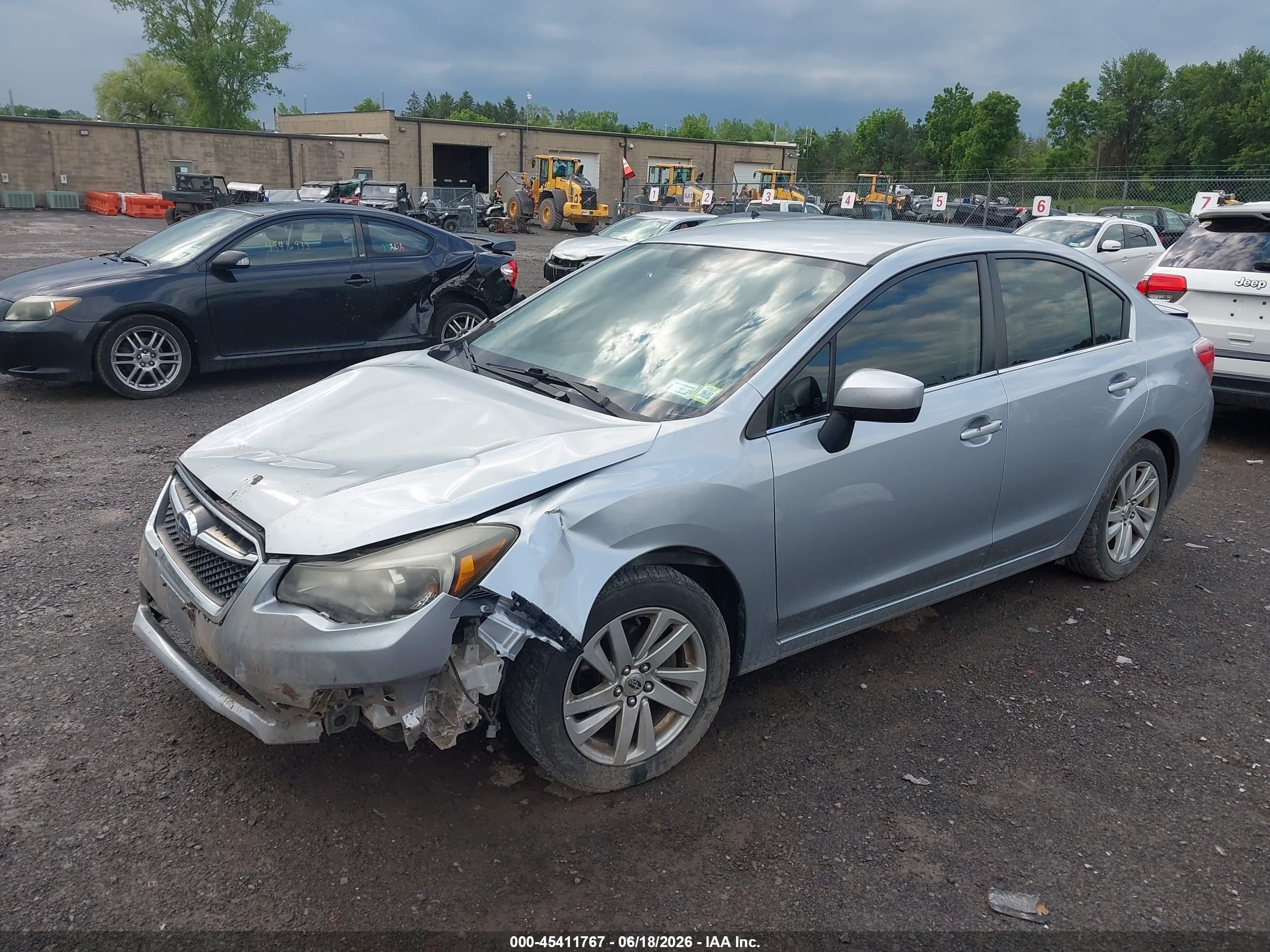 2015 Subaru Impreza 2.0i Premium Silver vin: JF1GJAC69FH007921