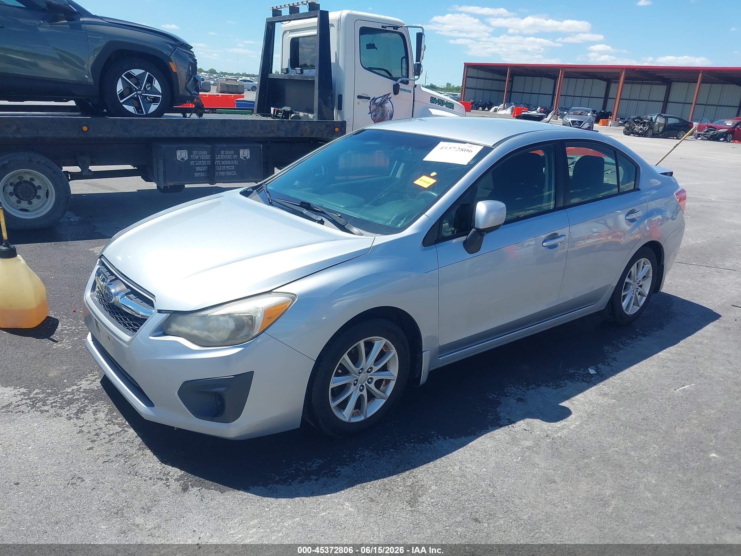 2013 Subaru Impreza 2.0i Premium Silver vin: JF1GJAC6XDH012915