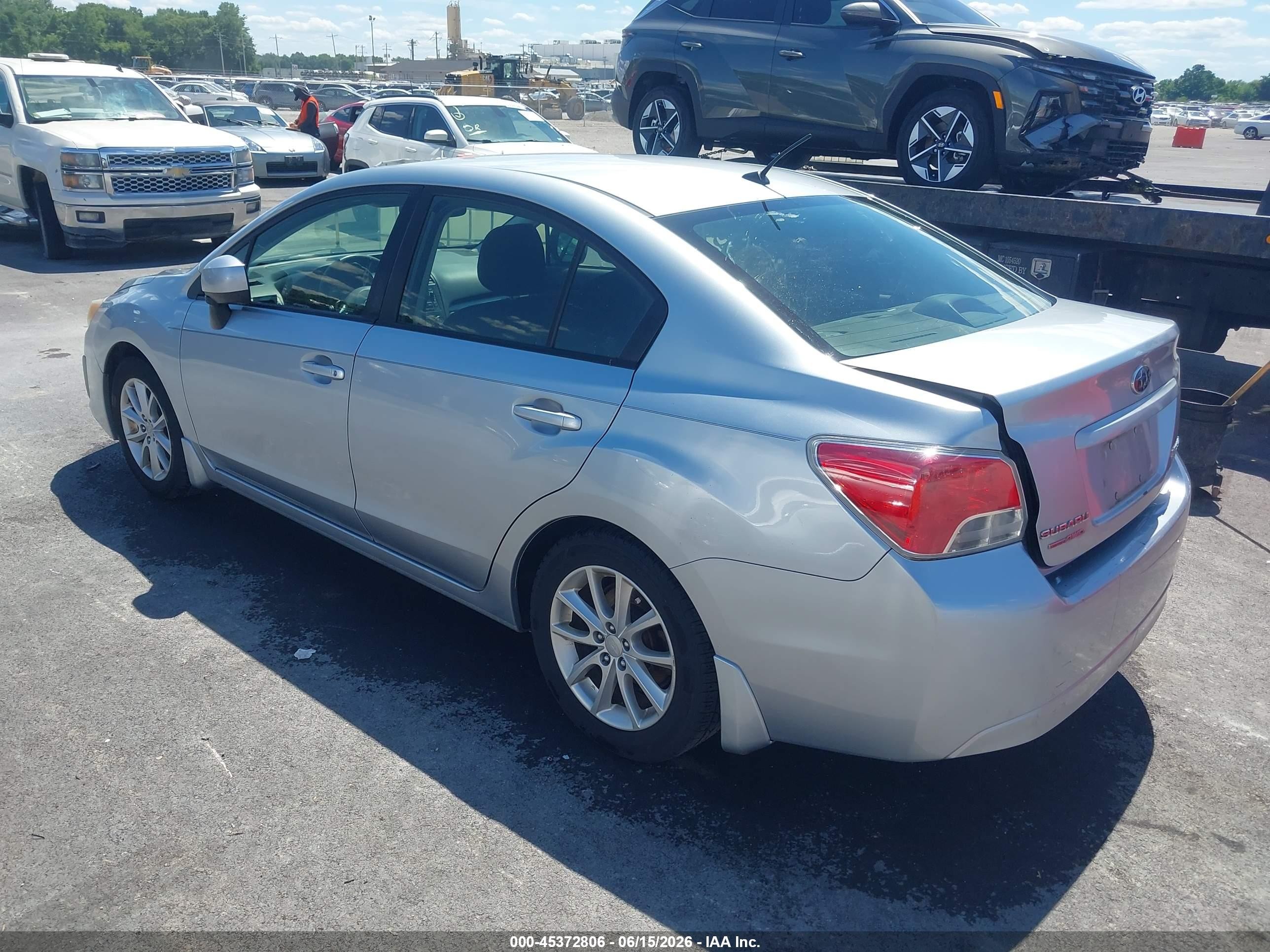 2013 Subaru Impreza 2.0i Premium Silver vin: JF1GJAC6XDH012915
