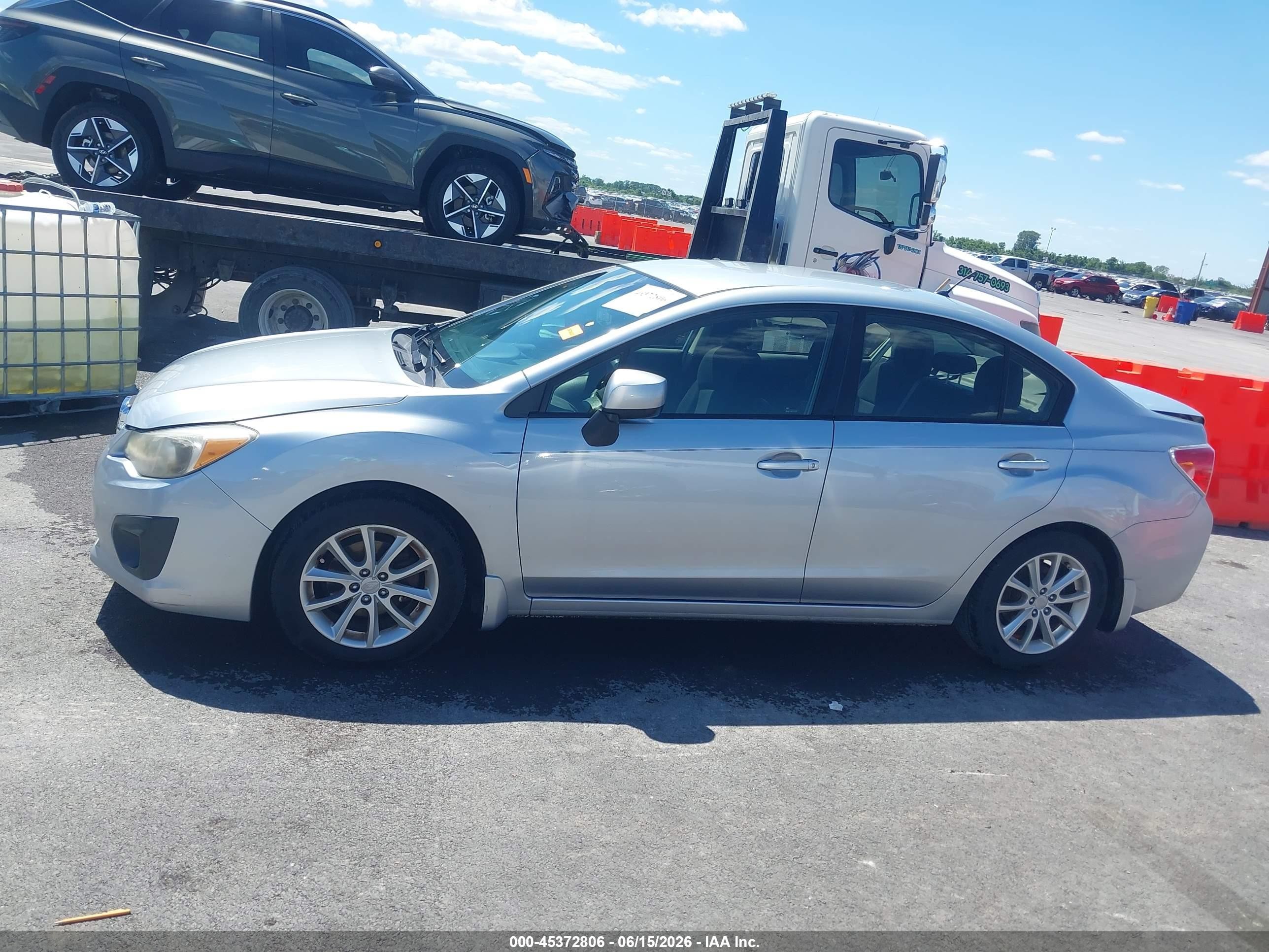 2013 Subaru Impreza 2.0i Premium Silver vin: JF1GJAC6XDH012915