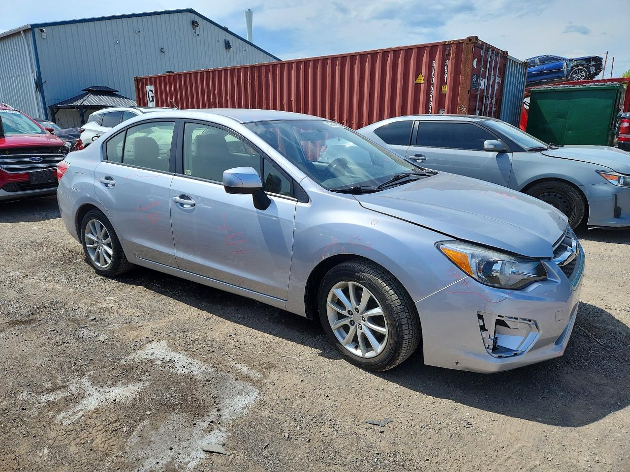 2013 Subaru Impreza Premium Silver vin: JF1GJAC6XDH026202