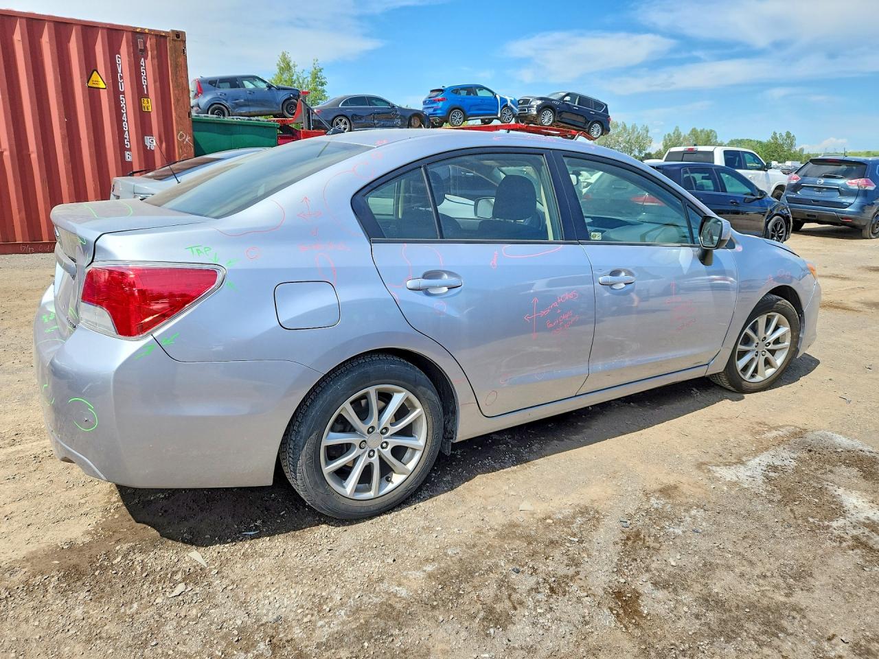 2013 Subaru Impreza Premium Silver vin: JF1GJAC6XDH026202