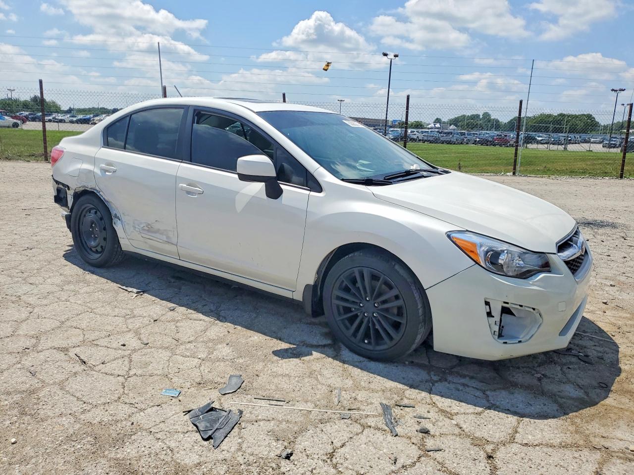 2013 Subaru Impreza Premium White vin: JF1GJAD60DH012968