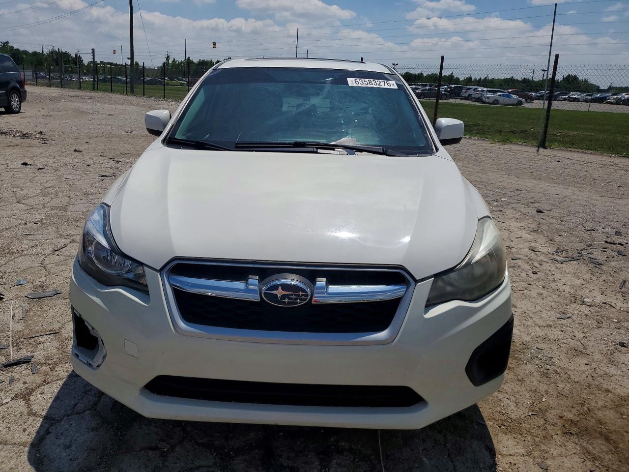 2013 Subaru Impreza Premium White vin: JF1GJAD60DH012968