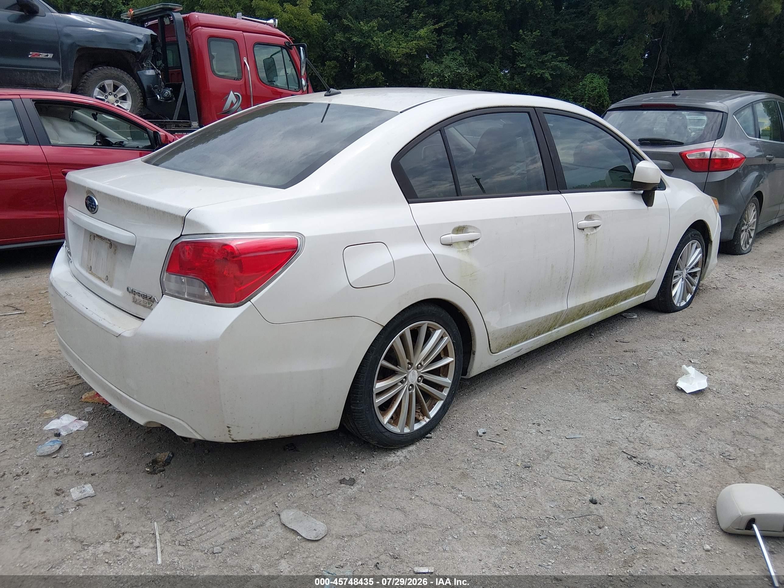 2013 Subaru Impreza 2.0i Premium White vin: JF1GJAD60DH022125