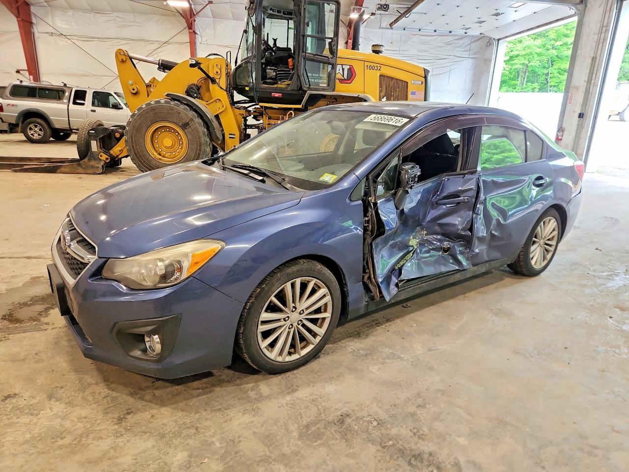 2013 Subaru Impreza Premium Blue vin: JF1GJAD61DH008136