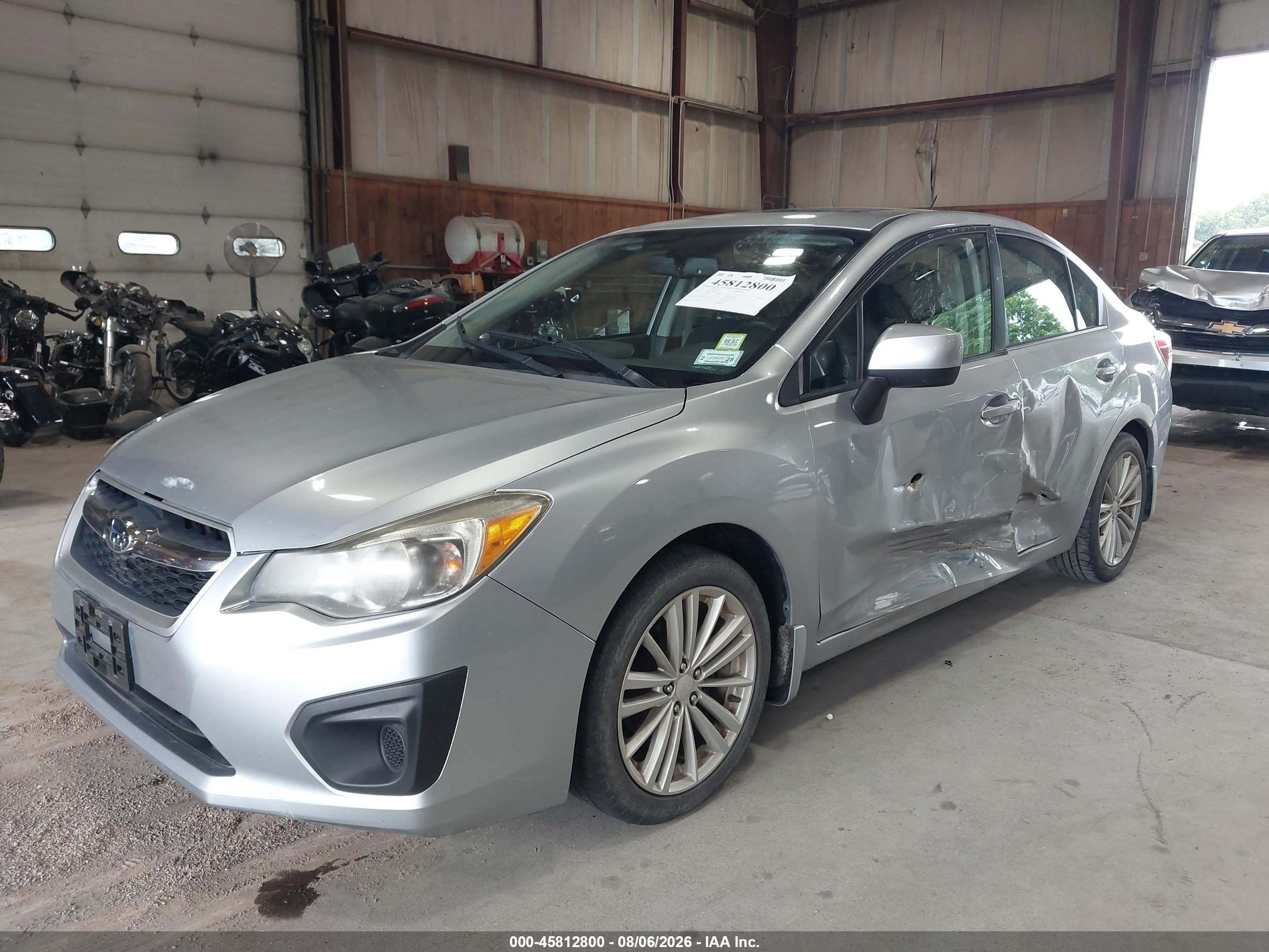 2012 Subaru Impreza 2.0i Premium Серебряный vin: JF1GJAD62CH005230