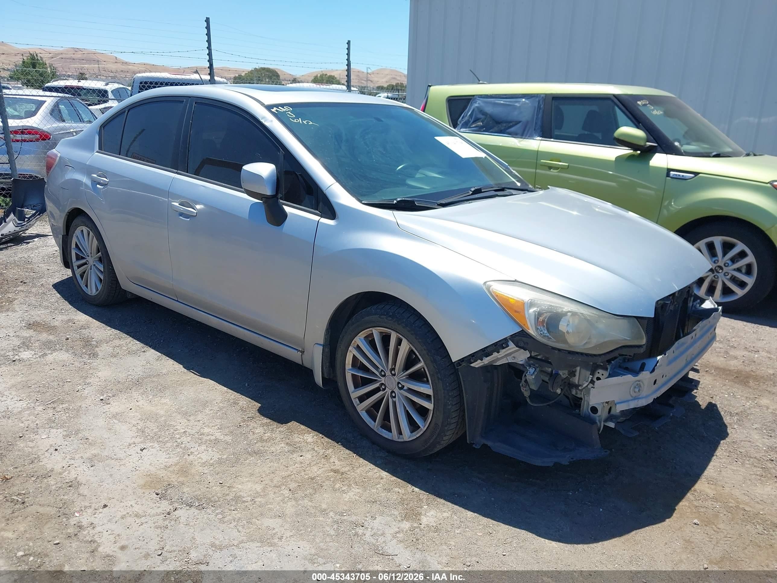 2012 Subaru Impreza 2.0i Premium Gray vin: JF1GJAD62CH008385