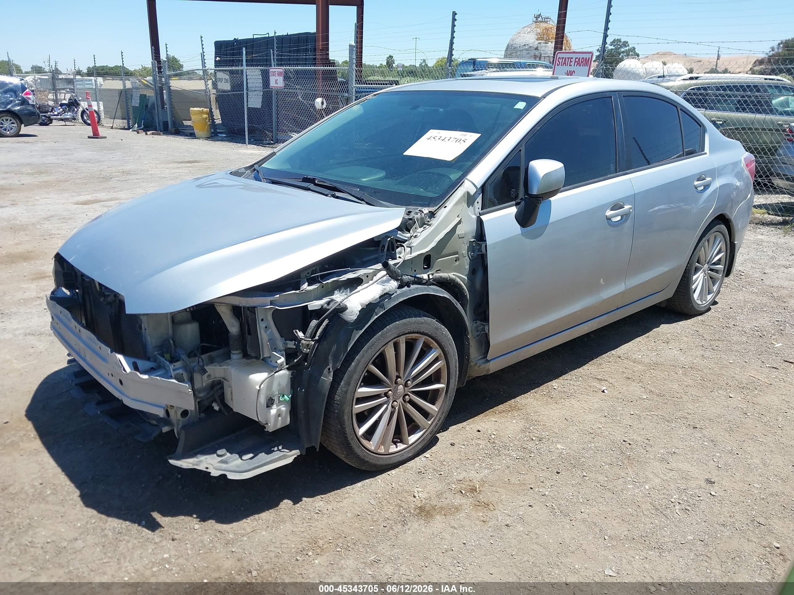 2012 Subaru Impreza 2.0i Premium Gray vin: JF1GJAD62CH008385