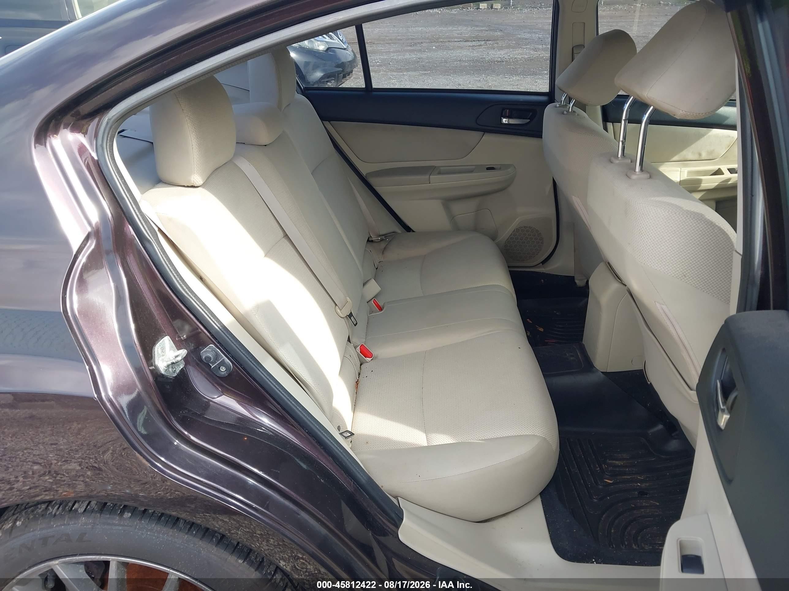 2012 Subaru Impreza 2.0i Premium Burgundy vin: JF1GJAD62CH019600