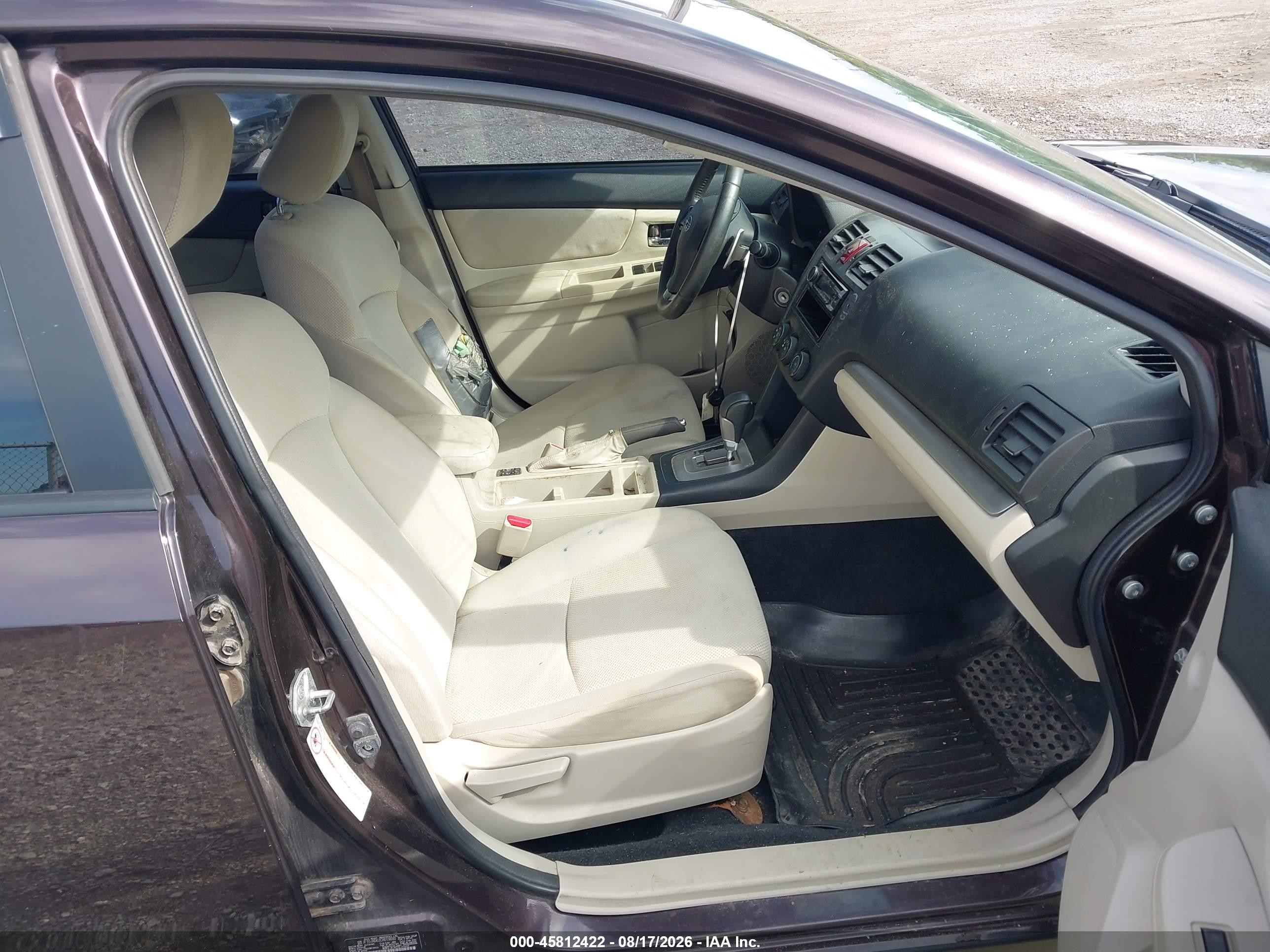 2012 Subaru Impreza 2.0i Premium Burgundy vin: JF1GJAD62CH019600