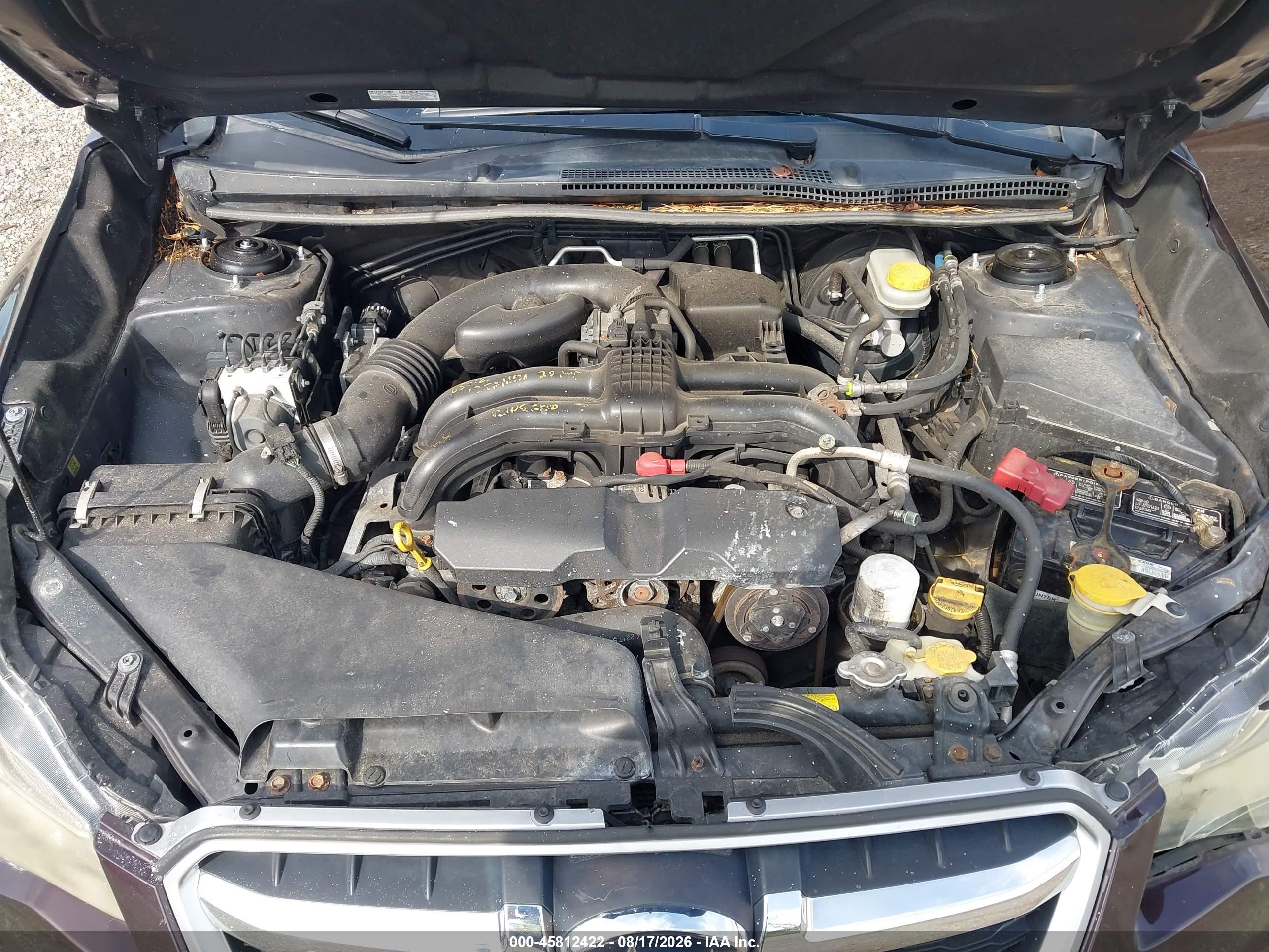 2012 Subaru Impreza 2.0i Premium Burgundy vin: JF1GJAD62CH019600