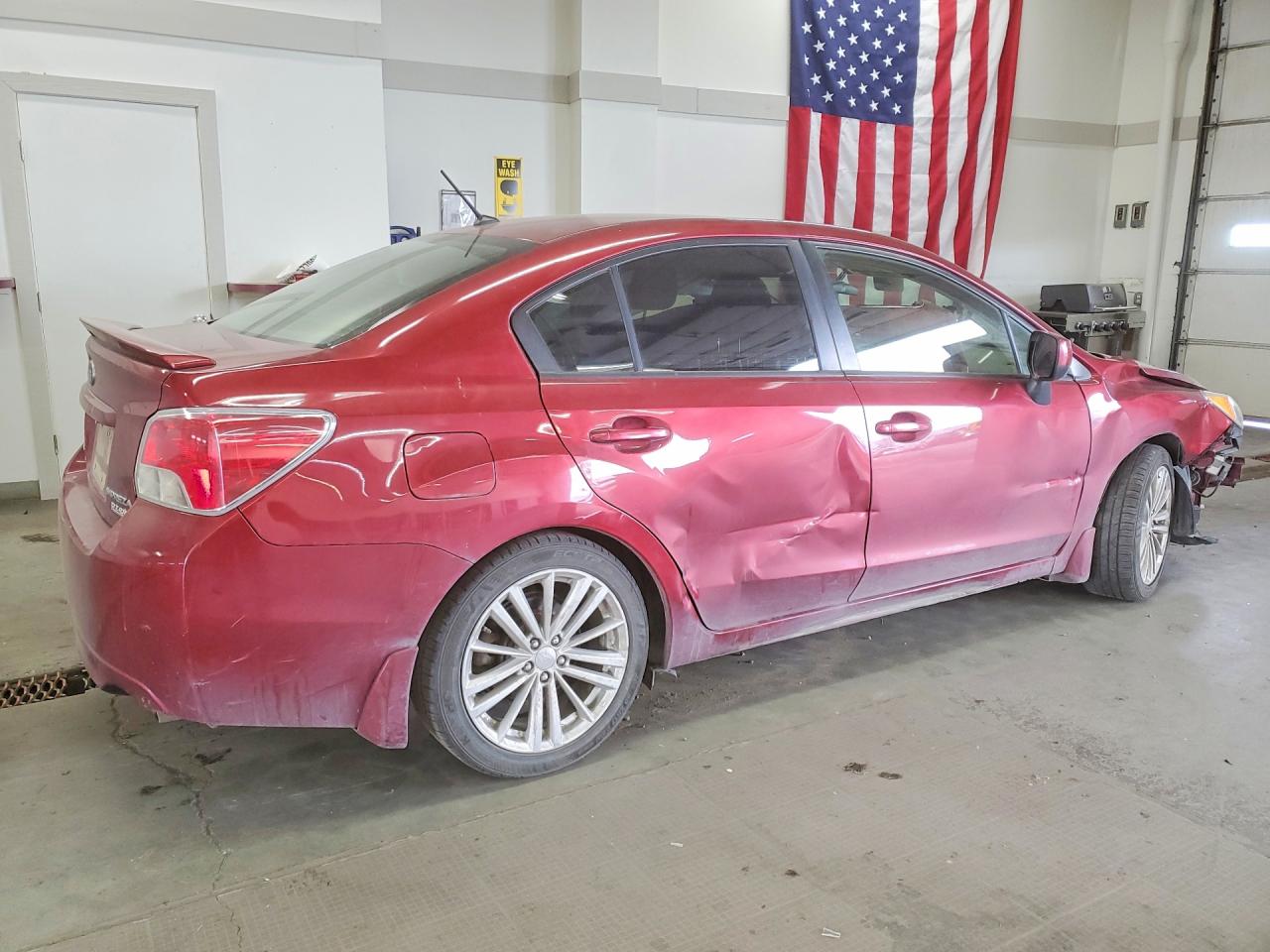2013 Subaru Impreza Premium Red vin: JF1GJAD62DH003995