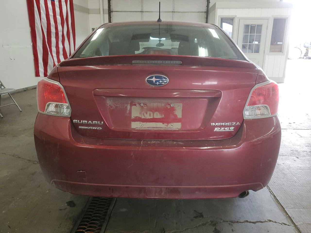 2013 Subaru Impreza Premium Red vin: JF1GJAD62DH003995