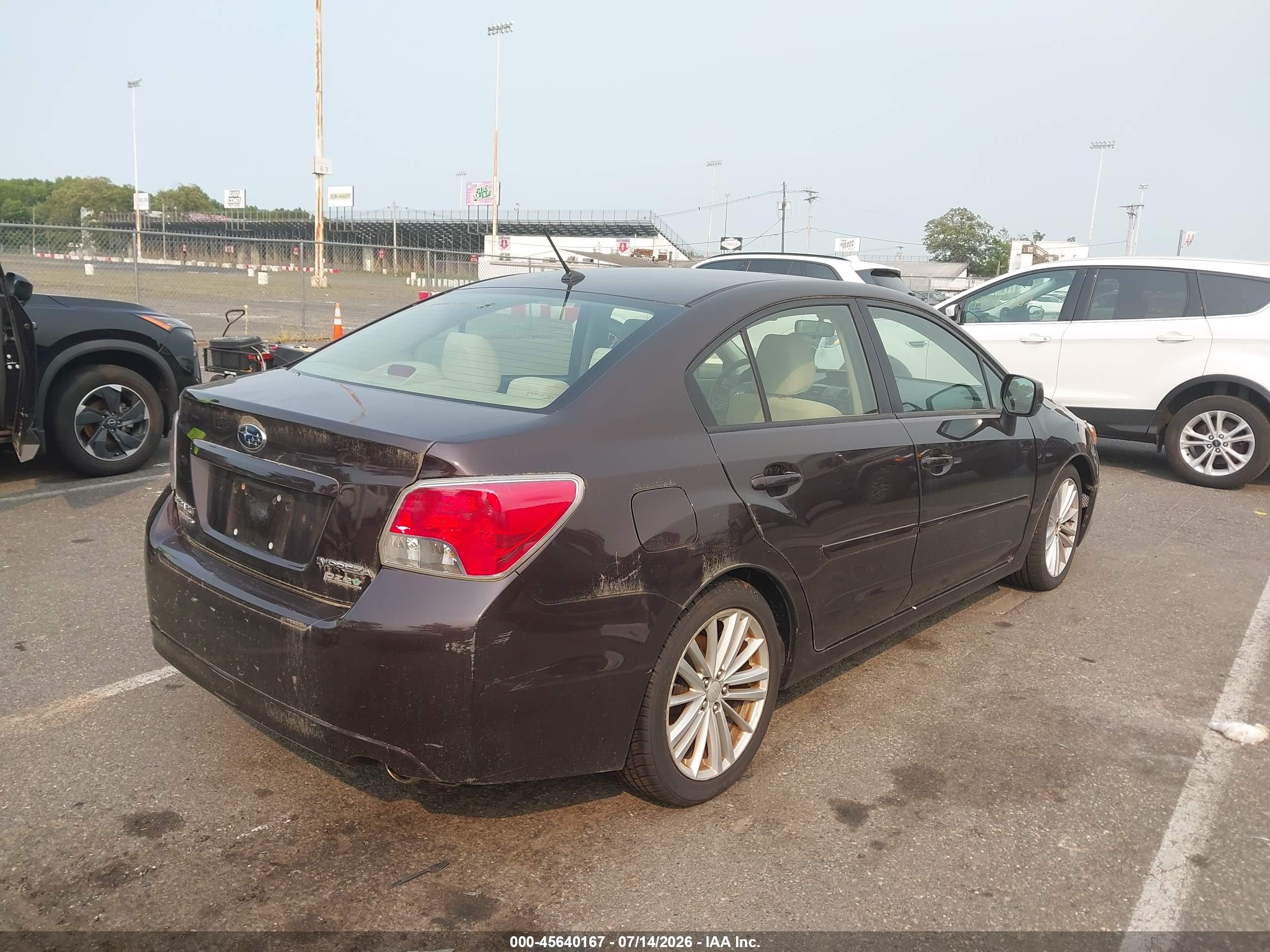 2013 Subaru Impreza 2.0i Premium Brown vin: JF1GJAD63DH011314