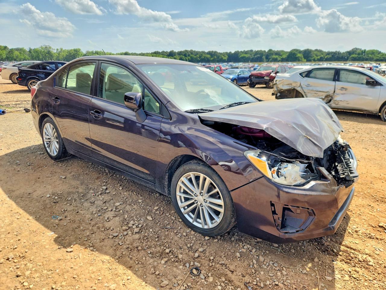 2012 Subaru Impreza Premium Фиолетовый vin: JF1GJAD65CH010065