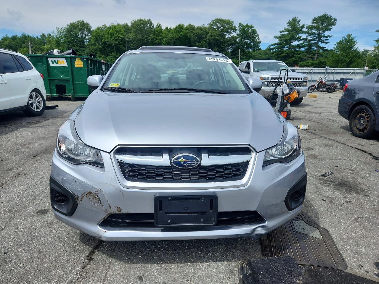 2012 Subaru Impreza Premium Silver vin: JF1GJAD66CH019096