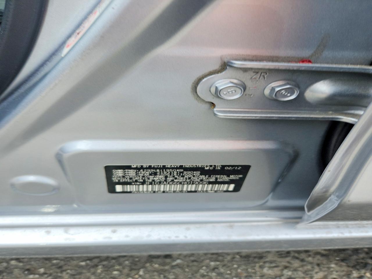 2012 Subaru Impreza Premium Silver vin: JF1GJAD66CH019096