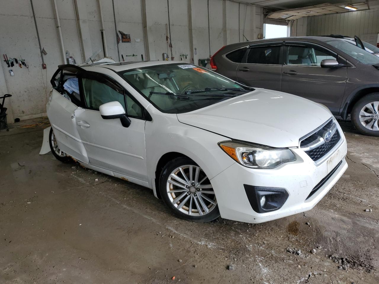 2012 Subaru Impreza Premium White vin: JF1GJAD66CH026954