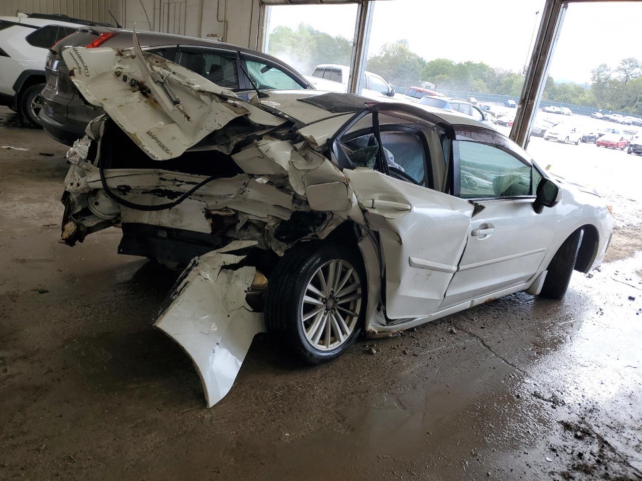 2012 Subaru Impreza Premium White vin: JF1GJAD66CH026954