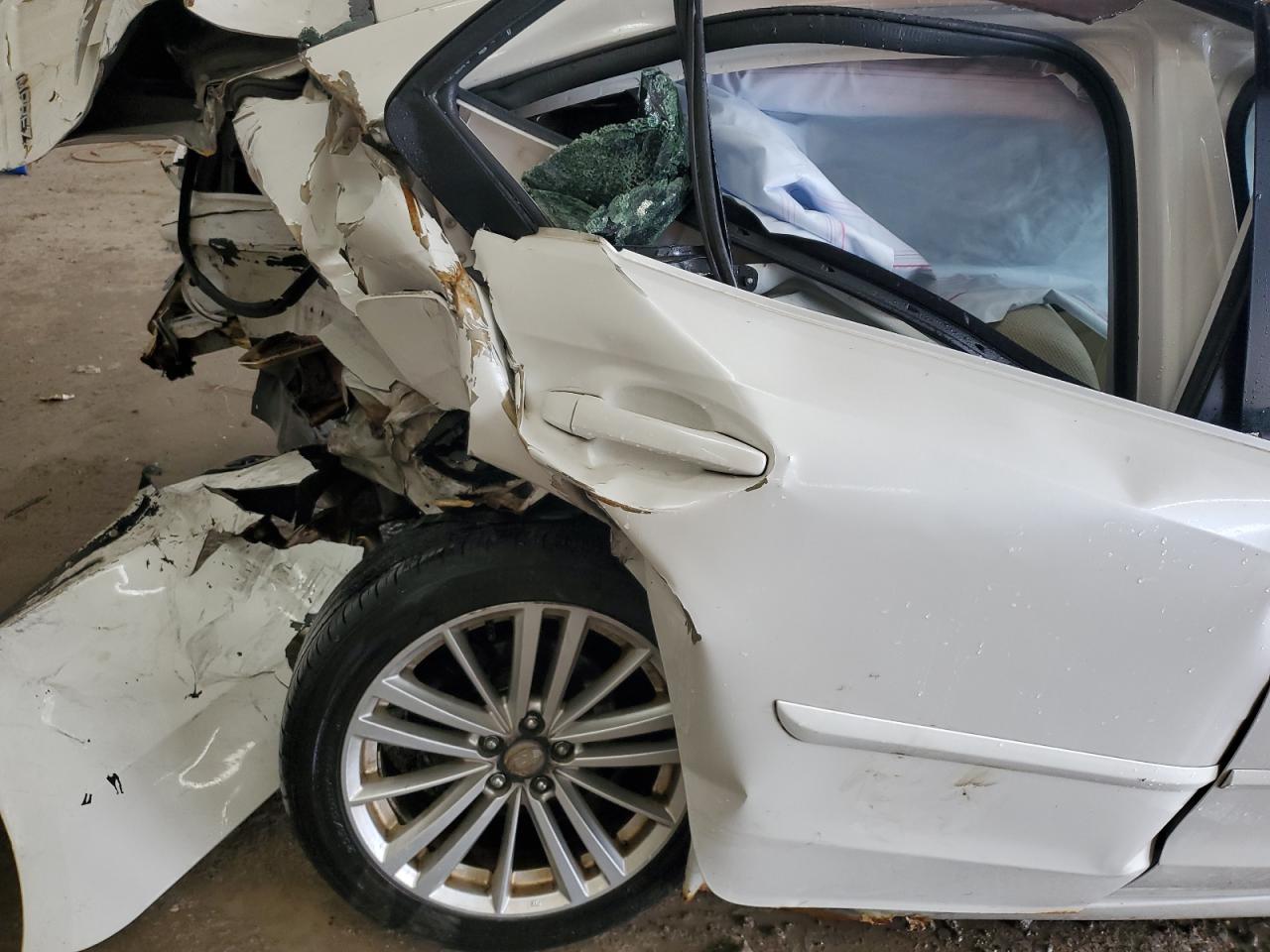 2012 Subaru Impreza Premium White vin: JF1GJAD66CH026954