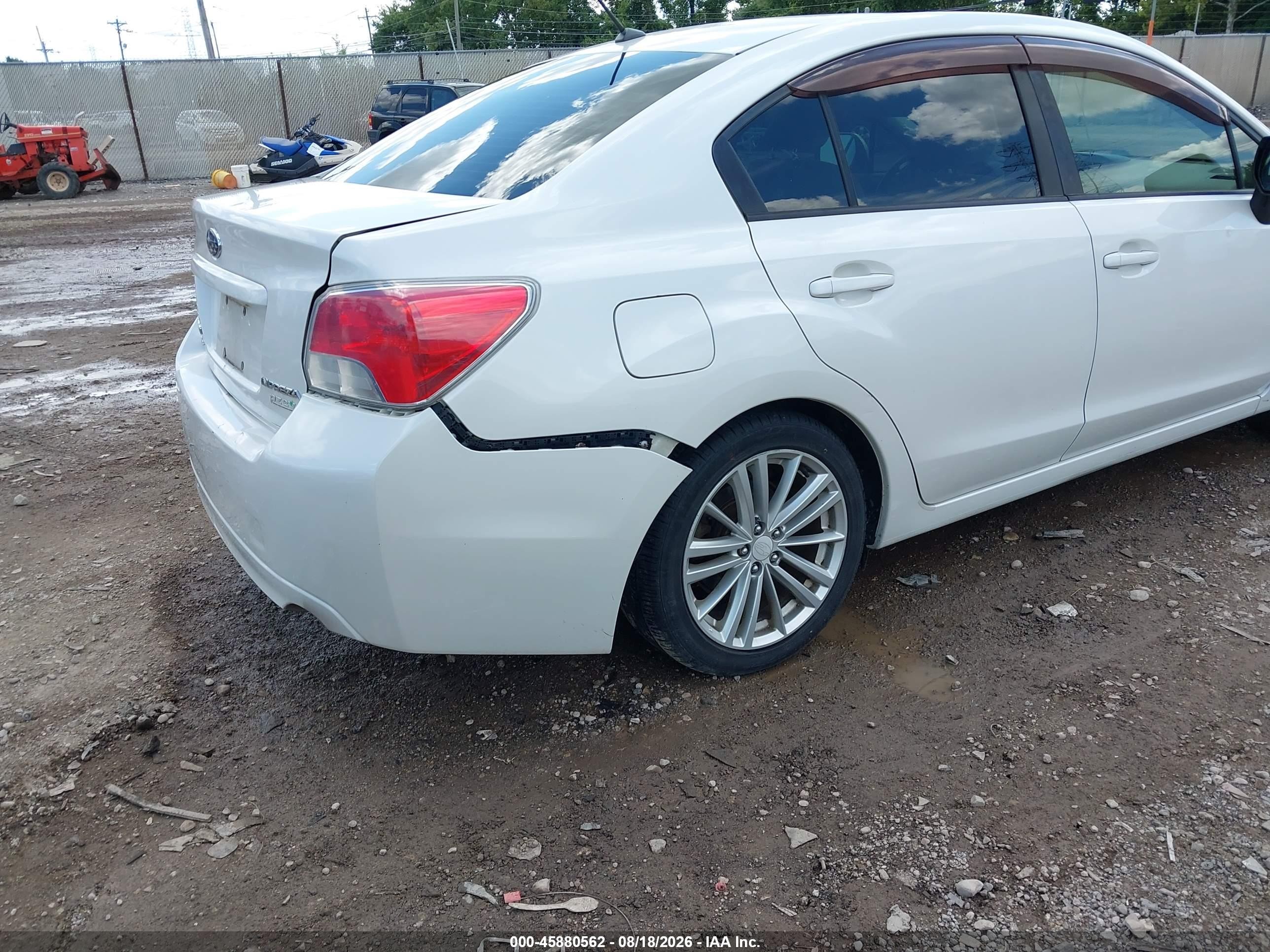 2013 Subaru Impreza 2.0i Premium White vin: JF1GJAD66DH021609