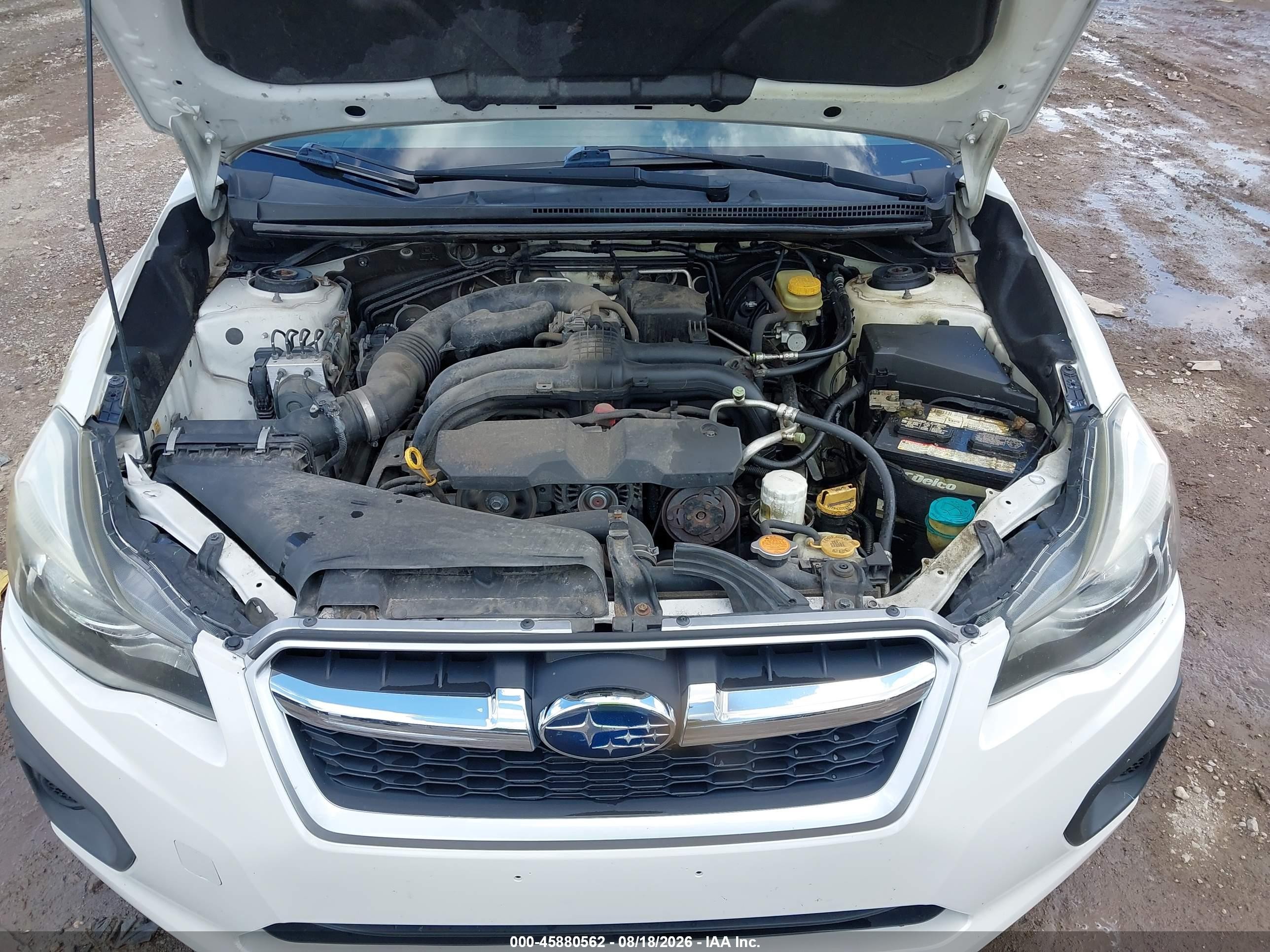 2013 Subaru Impreza 2.0i Premium White vin: JF1GJAD66DH021609
