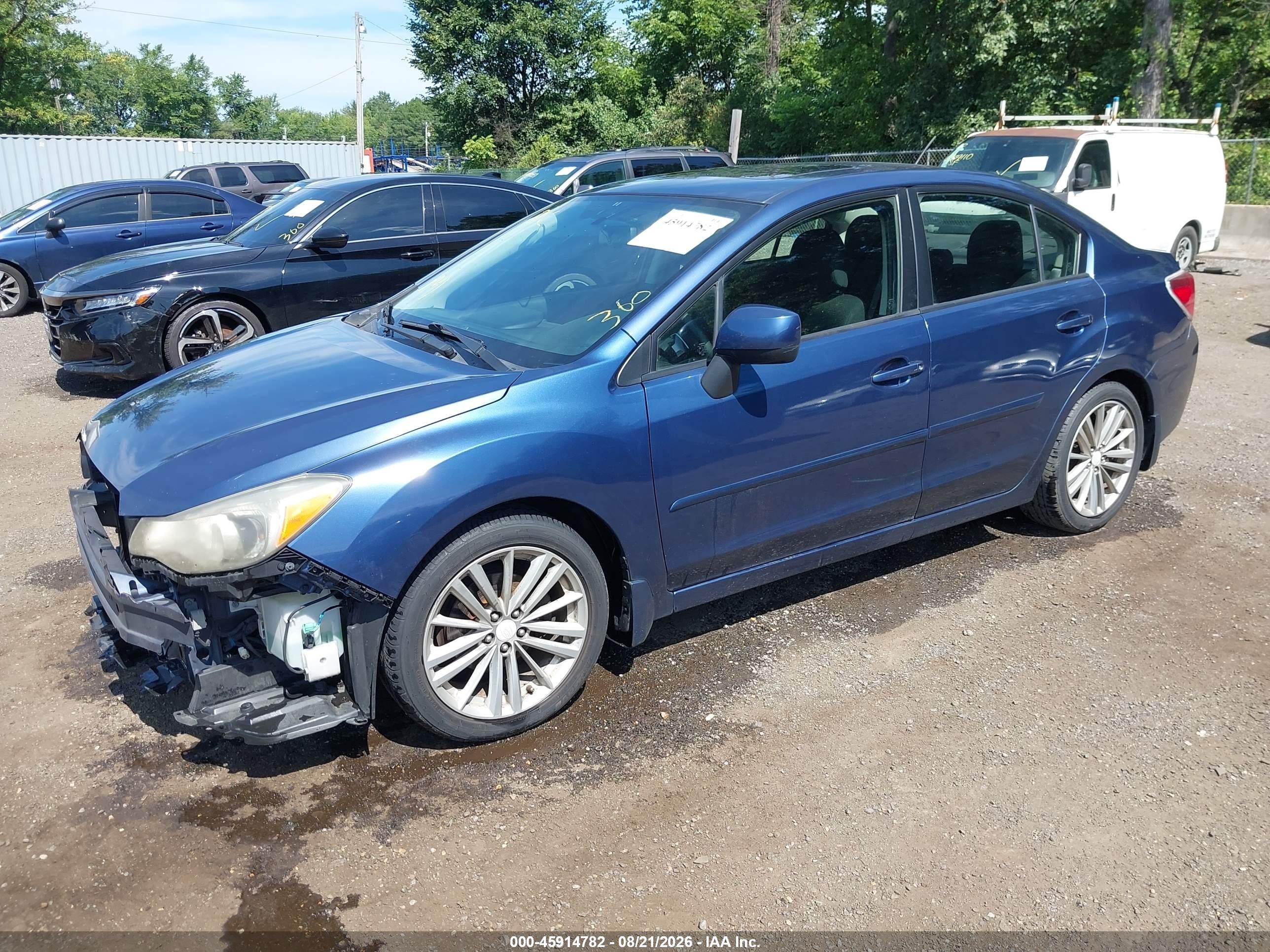 2012 Subaru Impreza 2.0i Premium Blue vin: JF1GJAD67CH005353