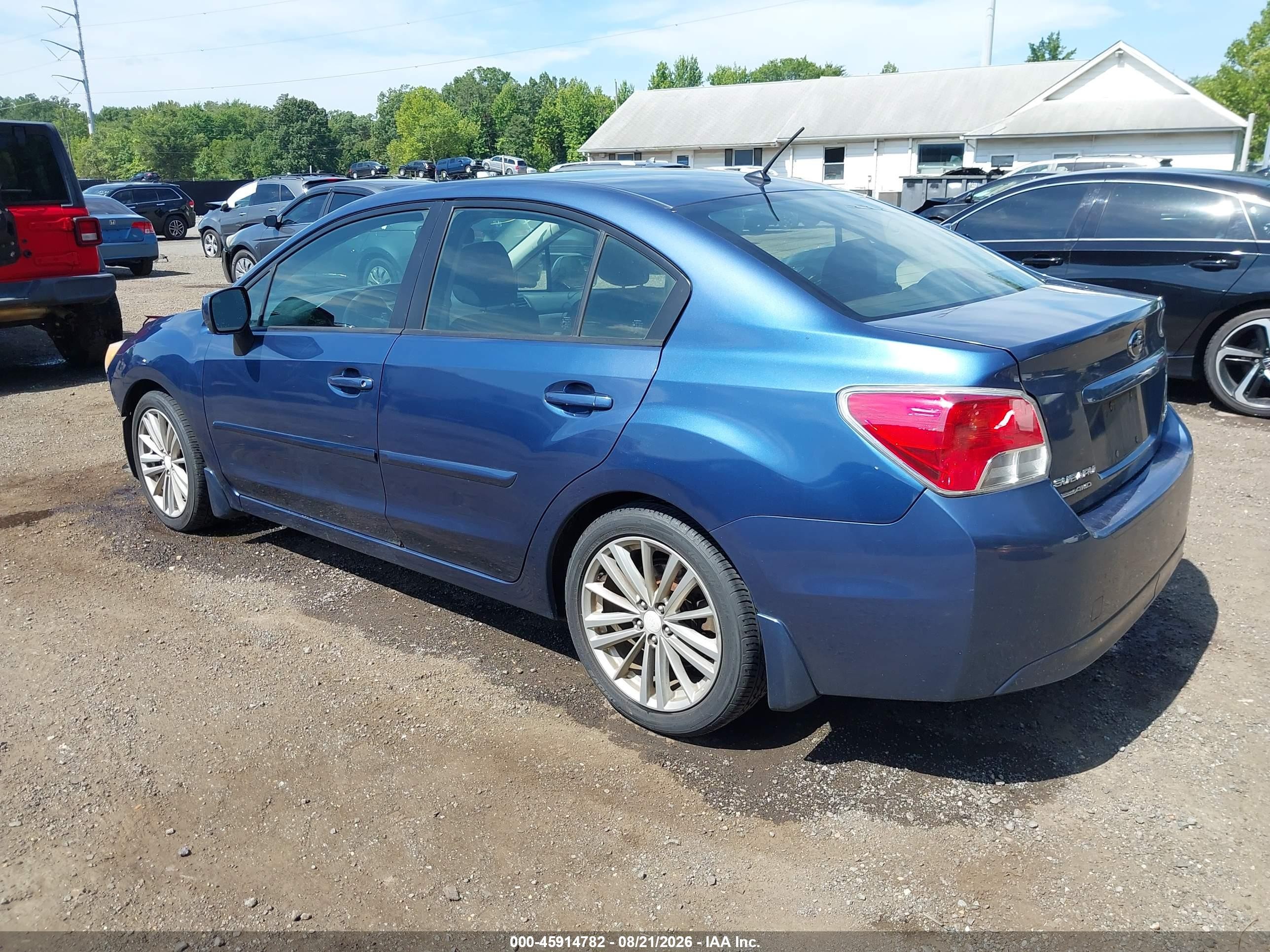 2012 Subaru Impreza 2.0i Premium Blue vin: JF1GJAD67CH005353