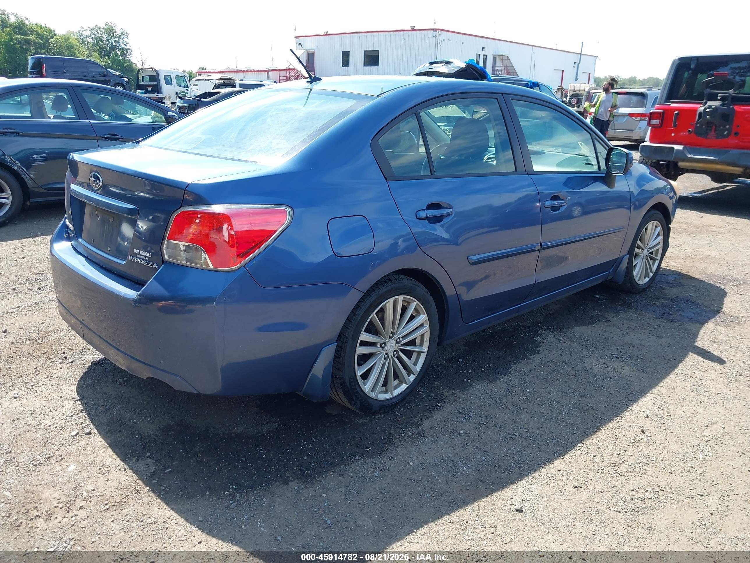 2012 Subaru Impreza 2.0i Premium Blue vin: JF1GJAD67CH005353