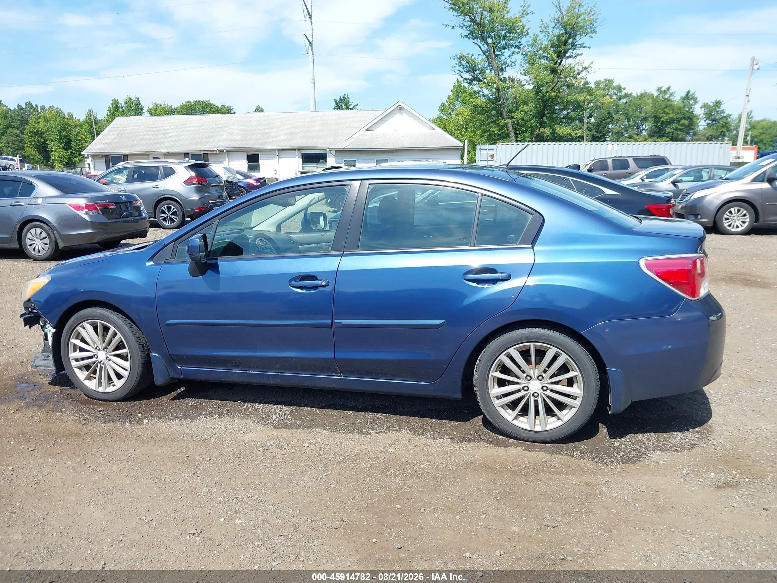 2012 Subaru Impreza 2.0i Premium Blue vin: JF1GJAD67CH005353