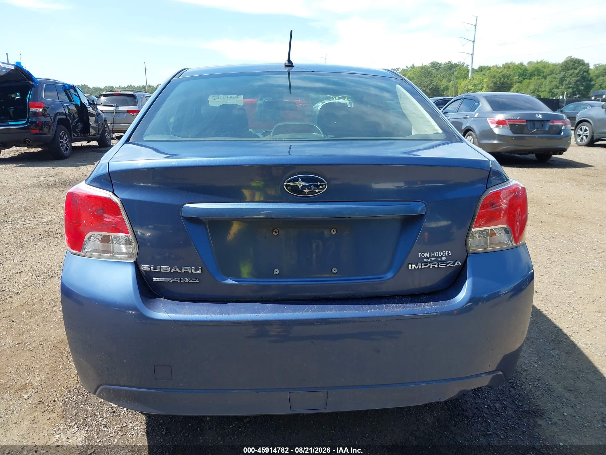 2012 Subaru Impreza 2.0i Premium Blue vin: JF1GJAD67CH005353
