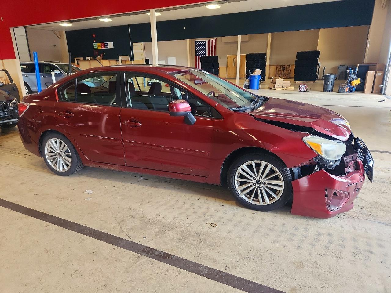 2012 Subaru Impreza Premium Maroon vin: JF1GJAD67CH012545
