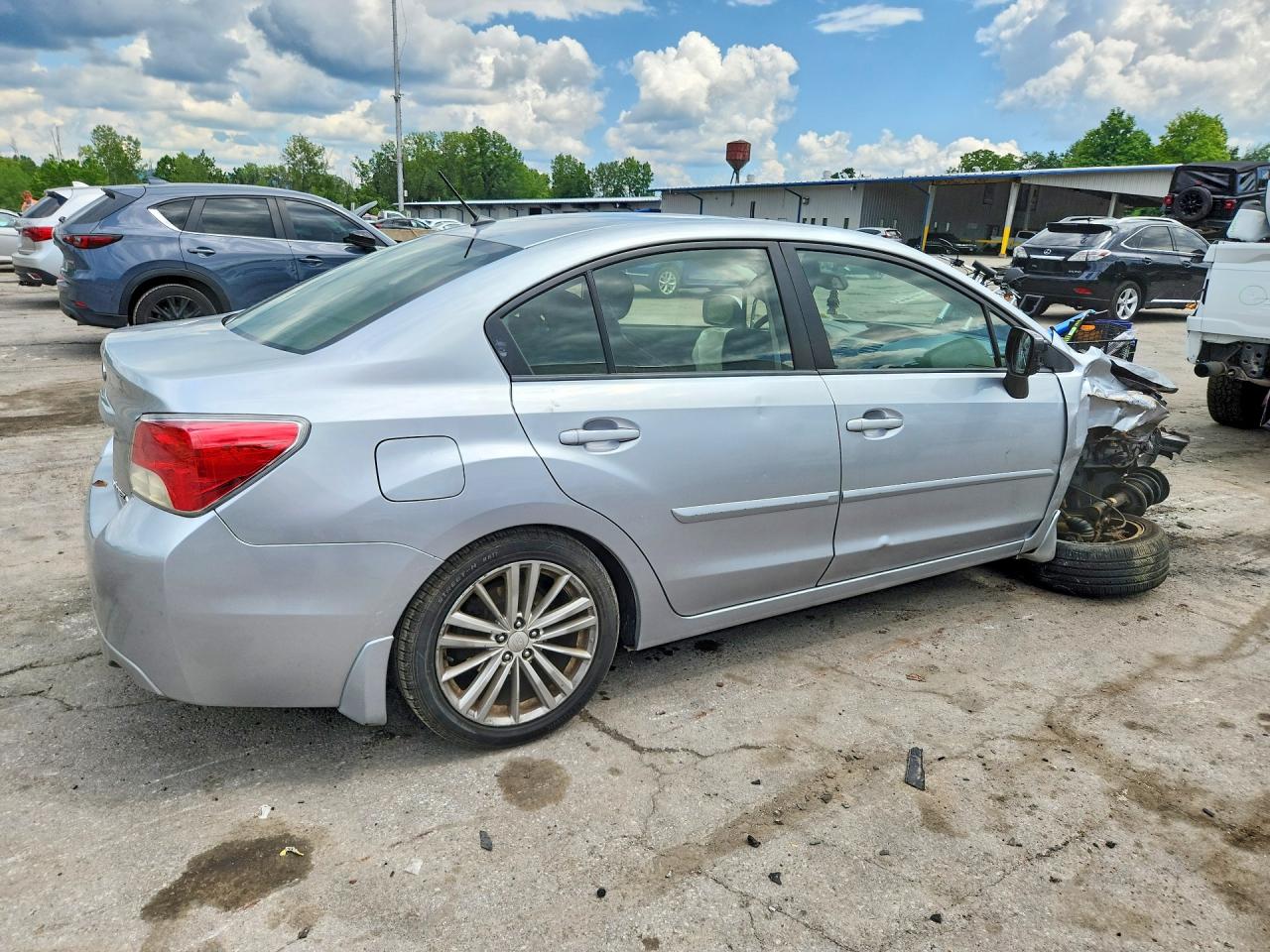 2013 Subaru Impreza Premium Silver vin: JF1GJAD68DH014757