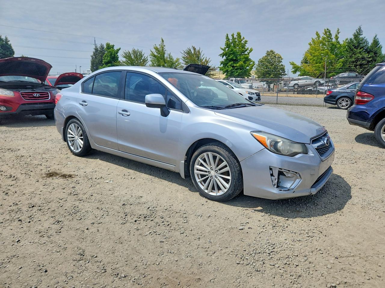 2012 Subaru Impreza Premium Silver vin: JF1GJAD69CH015043