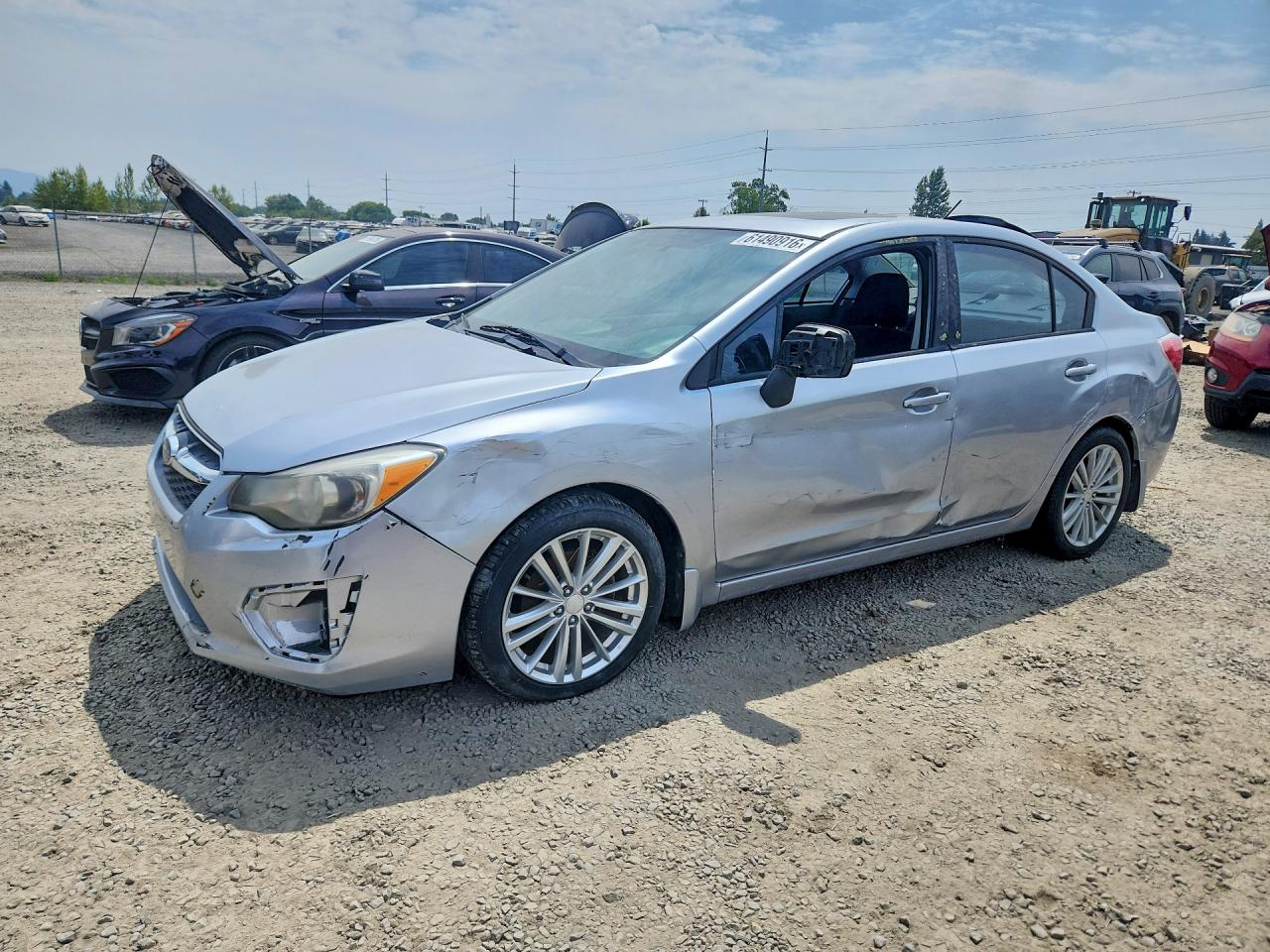 2012 Subaru Impreza Premium Серебряный vin: JF1GJAD69CH015043
