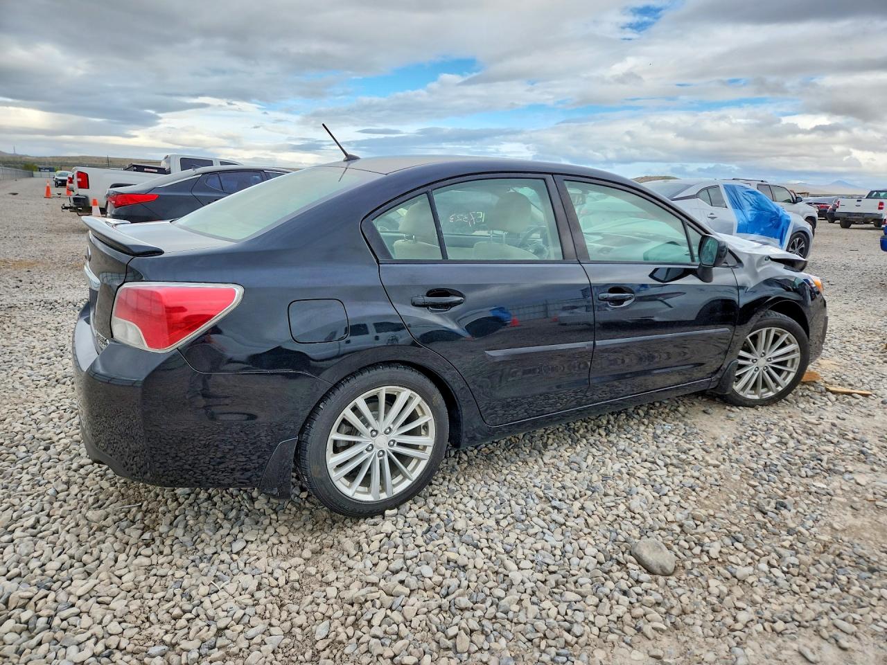 2012 Subaru Impreza Premium Black vin: JF1GJAD69CH021263