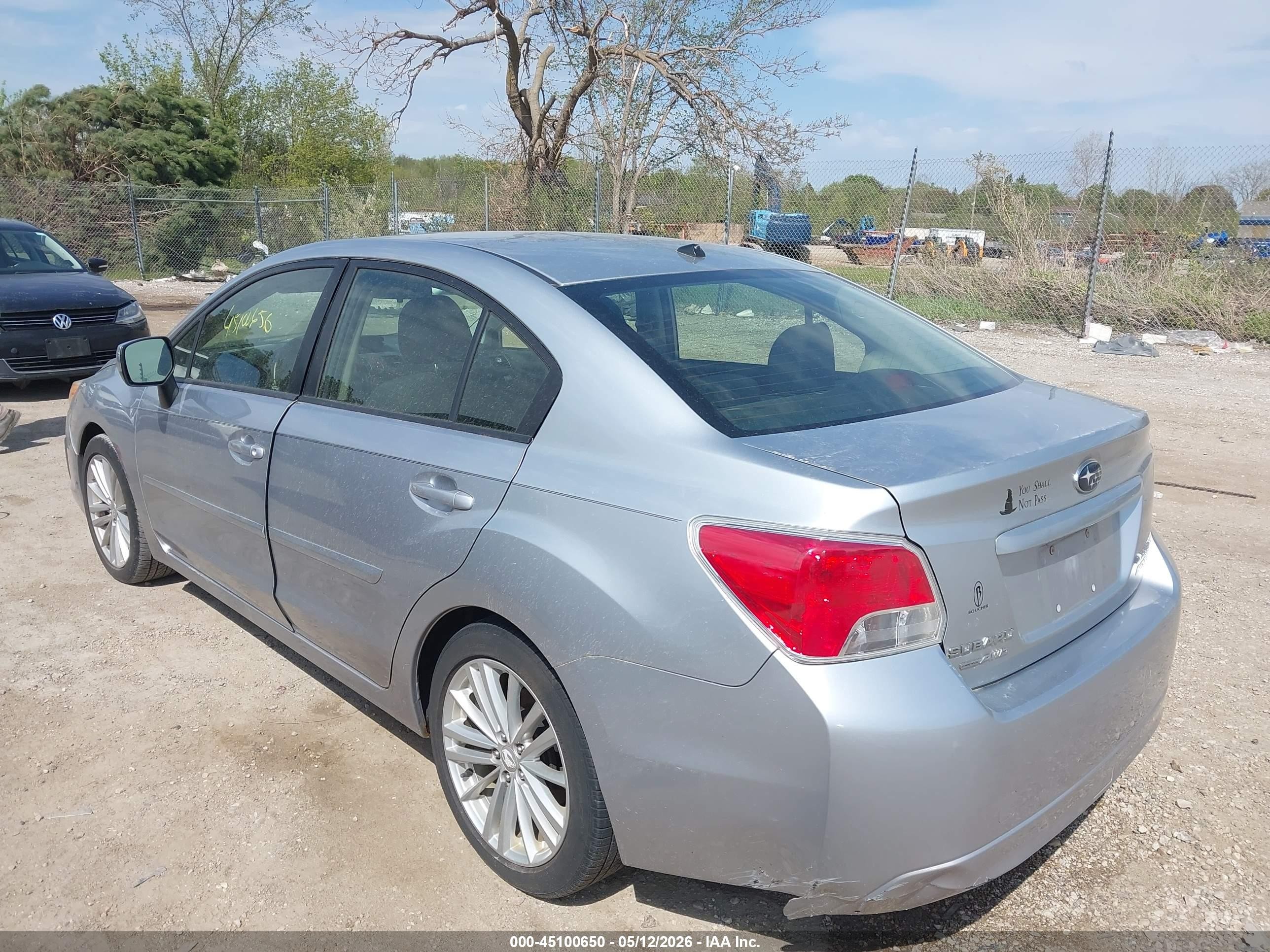 2013 Subaru Impreza 2.0i Premium Silver vin: JF1GJAD69DH031356