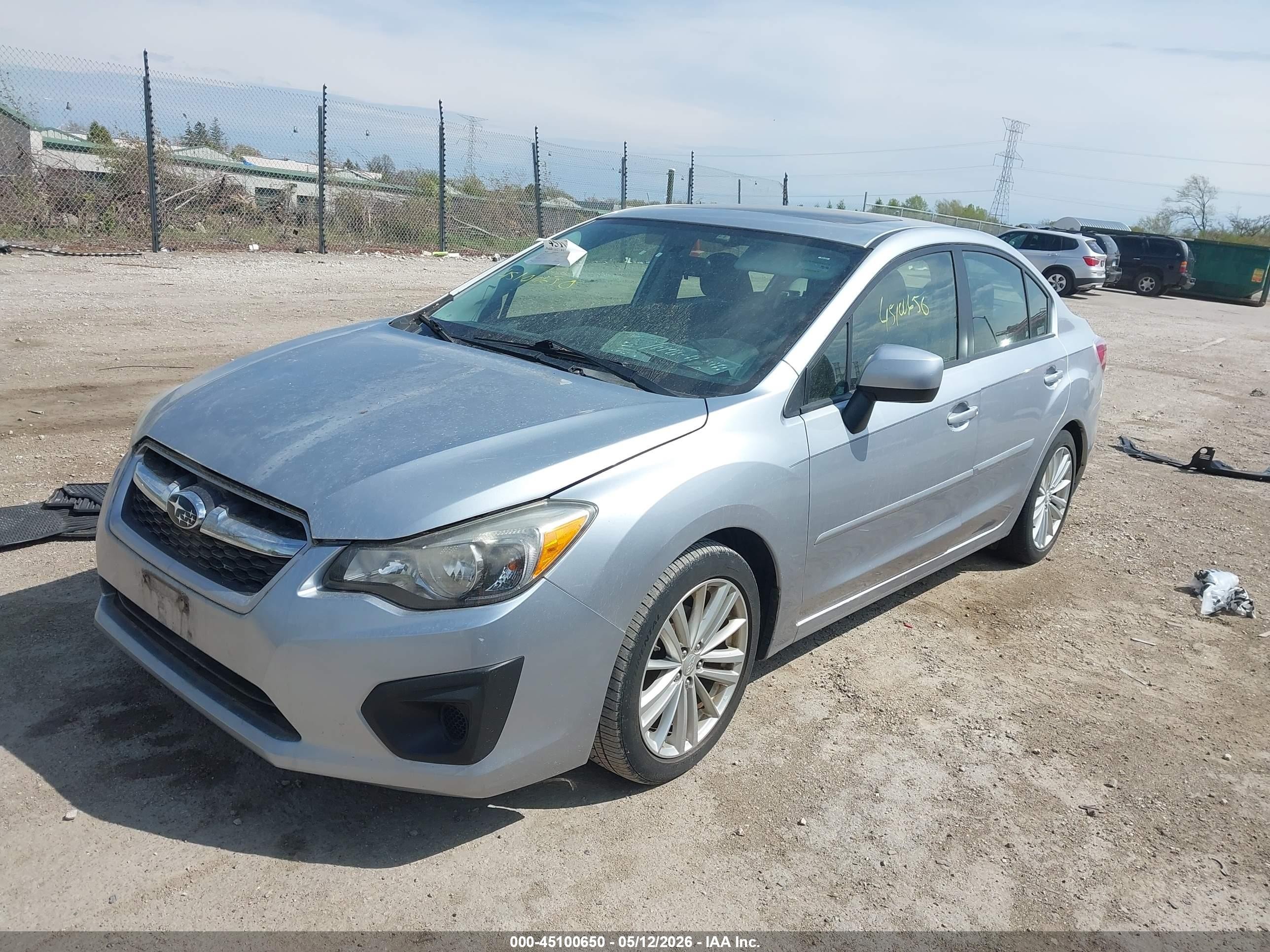 2013 Subaru Impreza 2.0i Premium Silver vin: JF1GJAD69DH031356